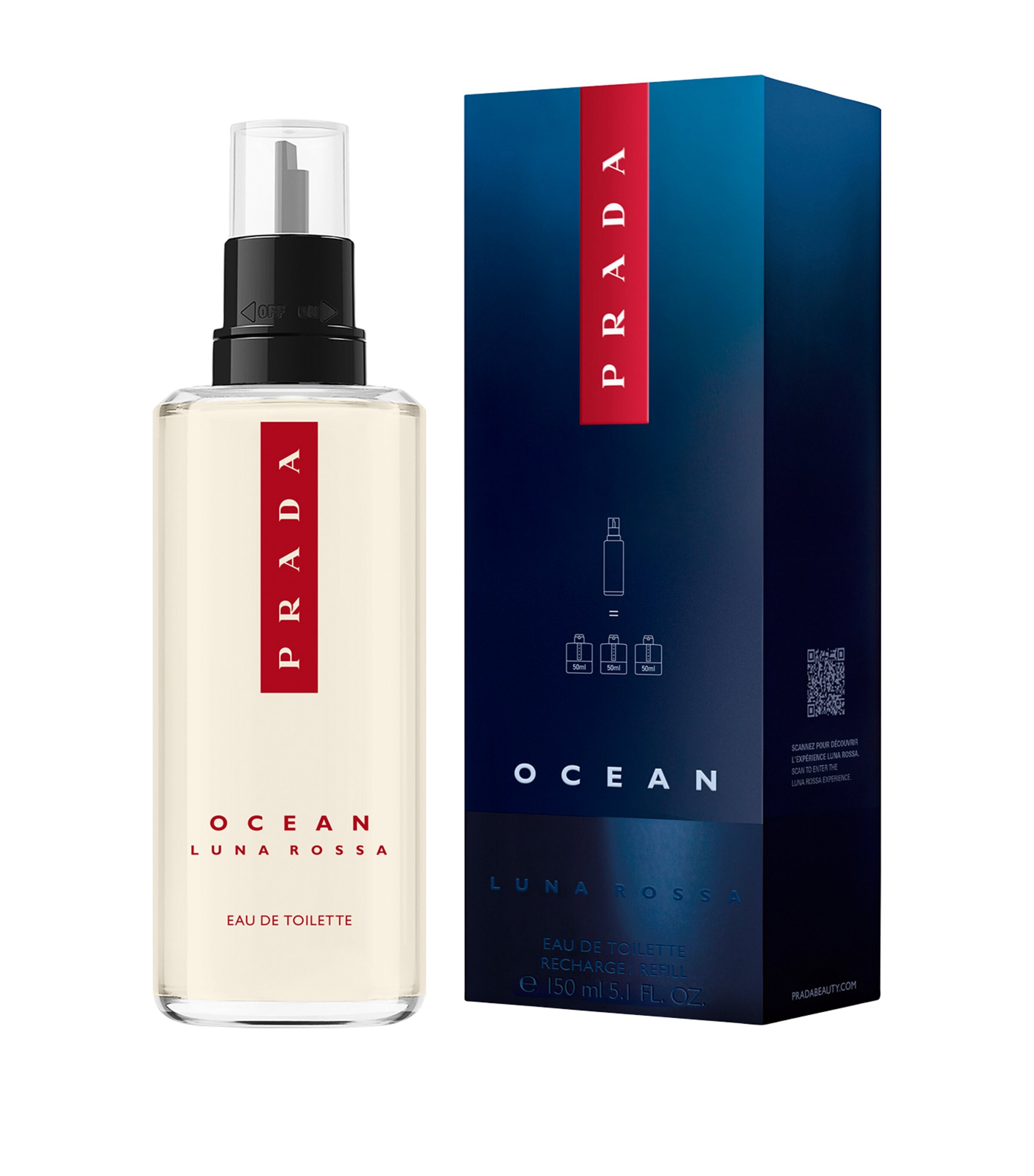 Prada Beauty Luna Rossa Ocean Eau de Toilette (100ml) - Refill Image 4