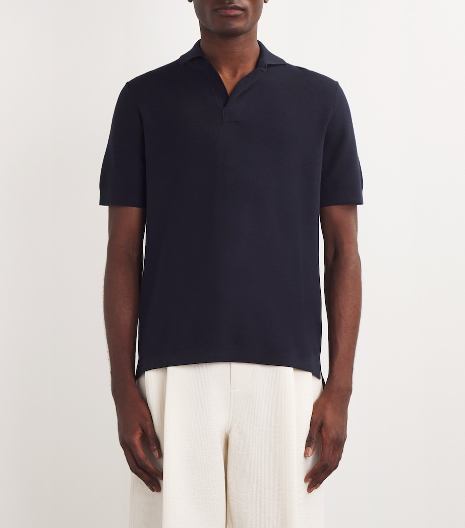 Kid Wool Polo Shirt 43000 NAVY BLUE Image 3