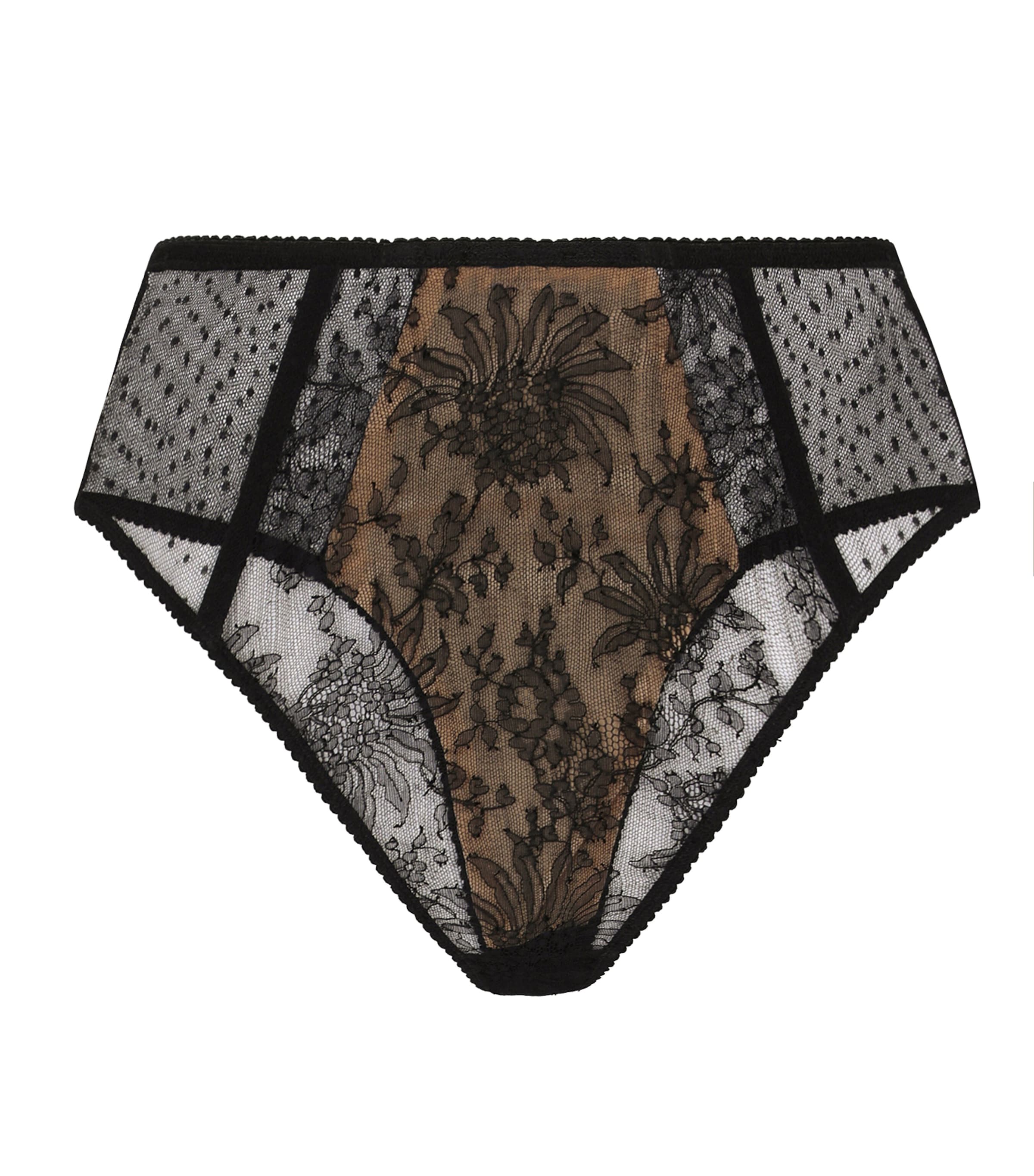 Lace Briefs N0000-BLACK Image 3