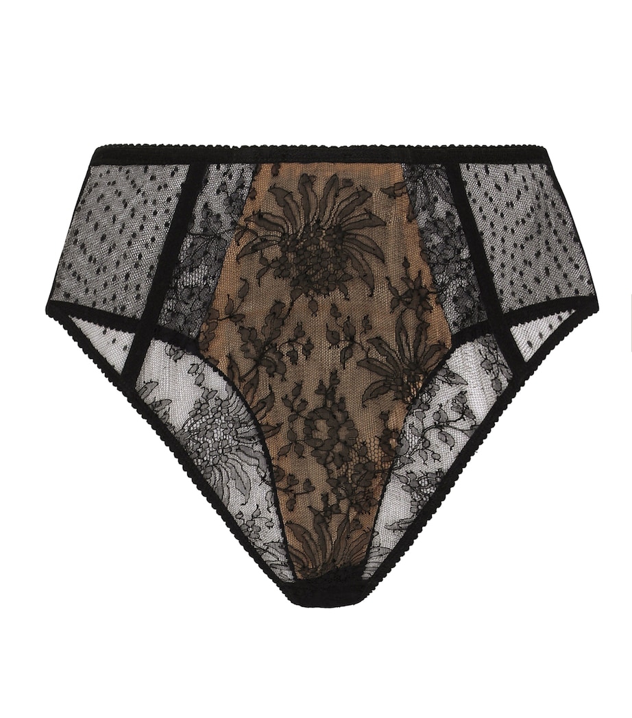 Lace Briefs N0000-BLACK Image 3