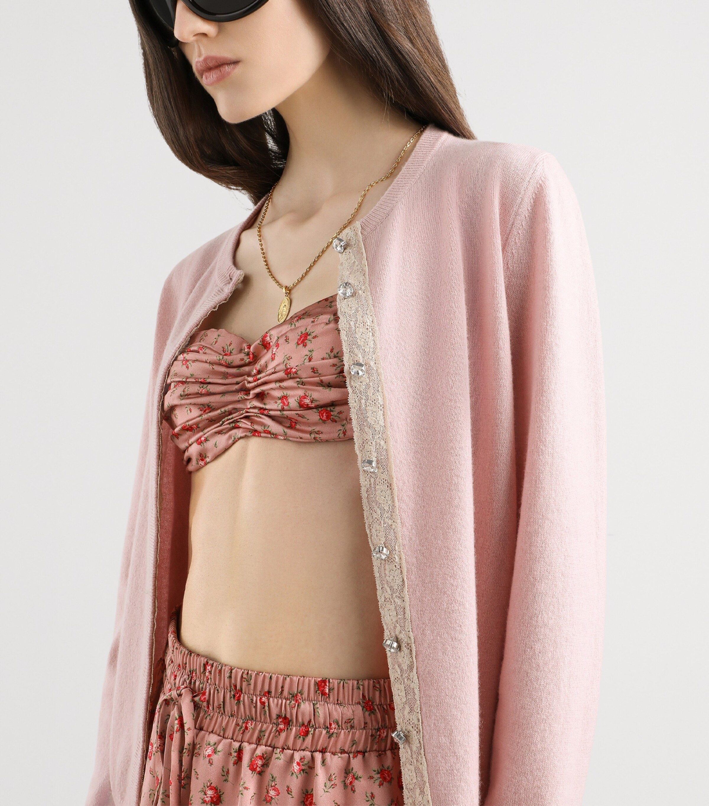 Dolce&Gabbana Womens Cashmere Jewel-Buttoned Cardigan Anti Image 5
