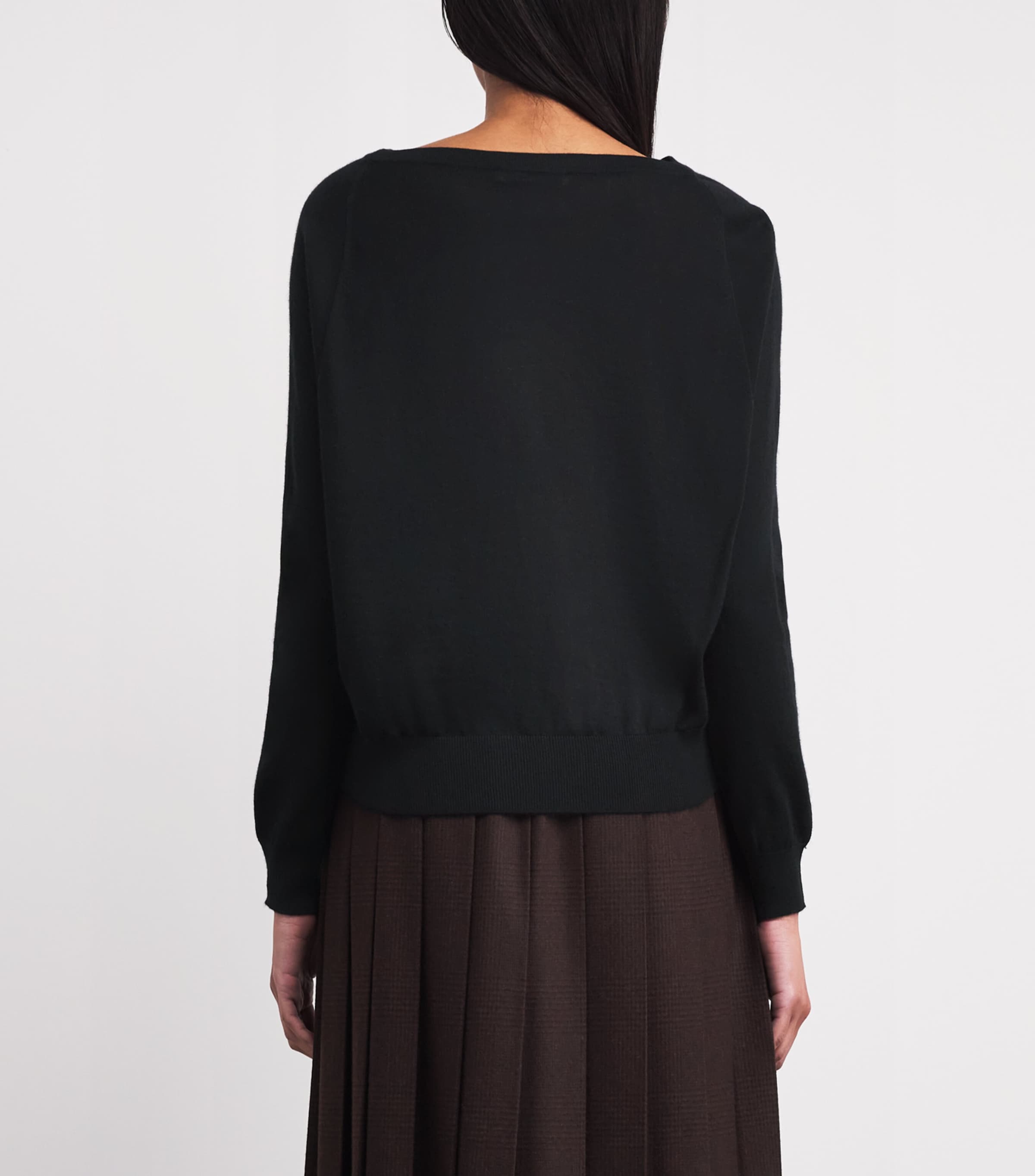 Johnstons Of Elgin Womens Cashmere Finola Sweater Black Image 5