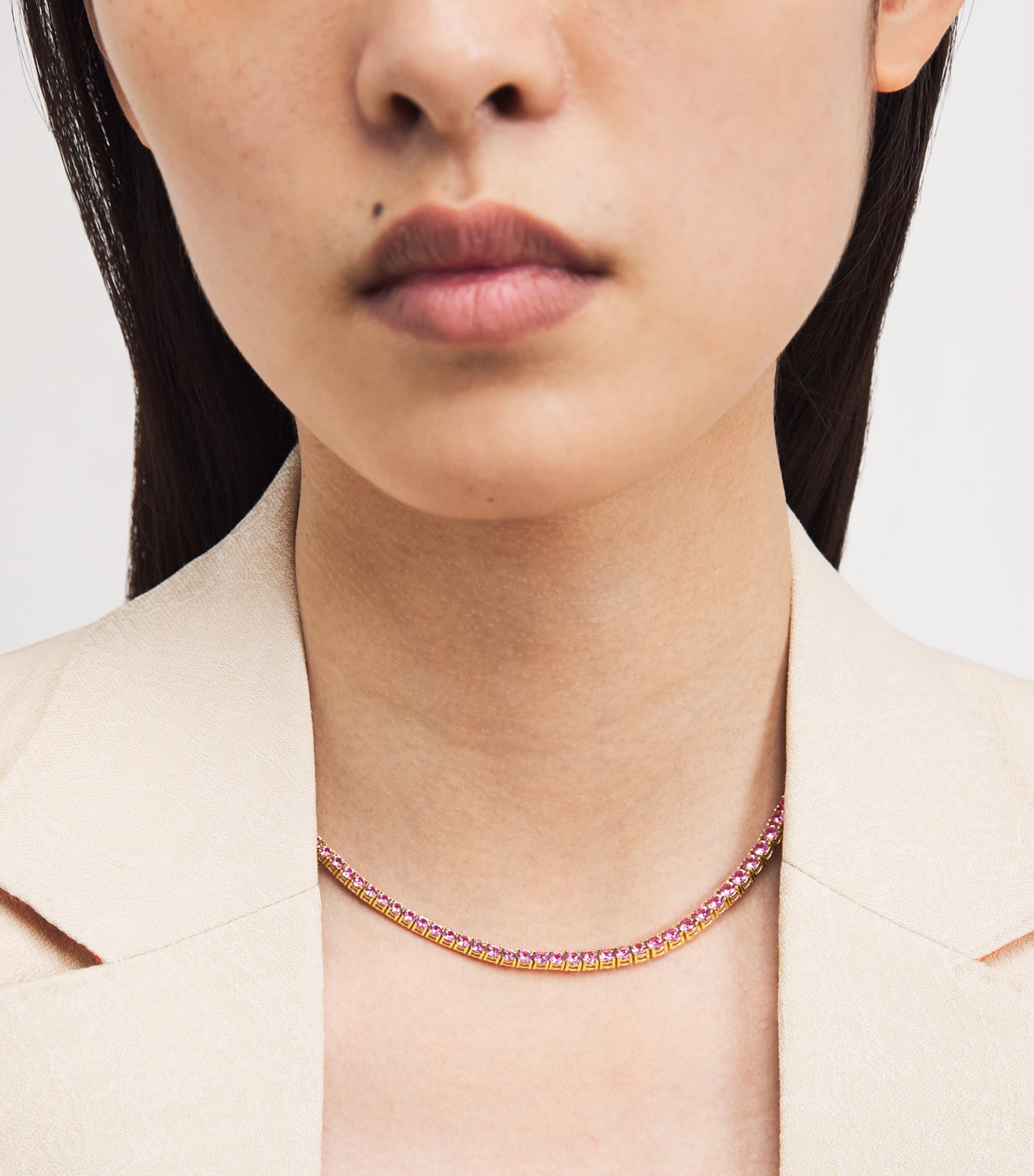 Rose Gold and Pink Sapphire Hepburn Necklace  ROSE GOLD Image 4