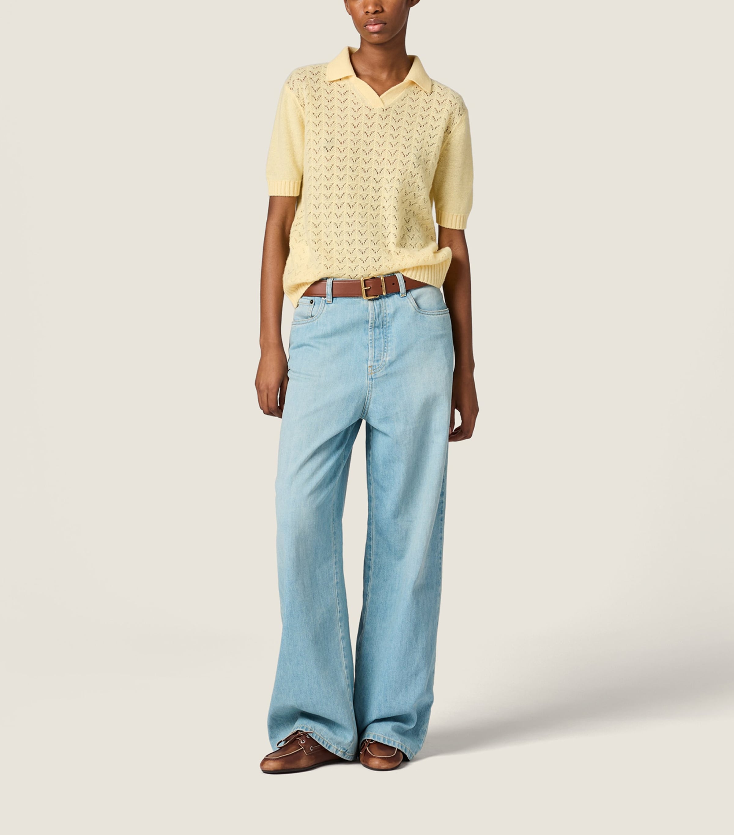 Miu Miu Womens Cashmere Polo Sweater Image 2