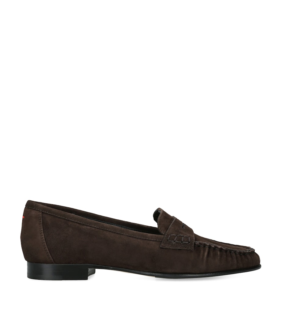aeyde Suede Aldous Loafer Dark Brown Image 1