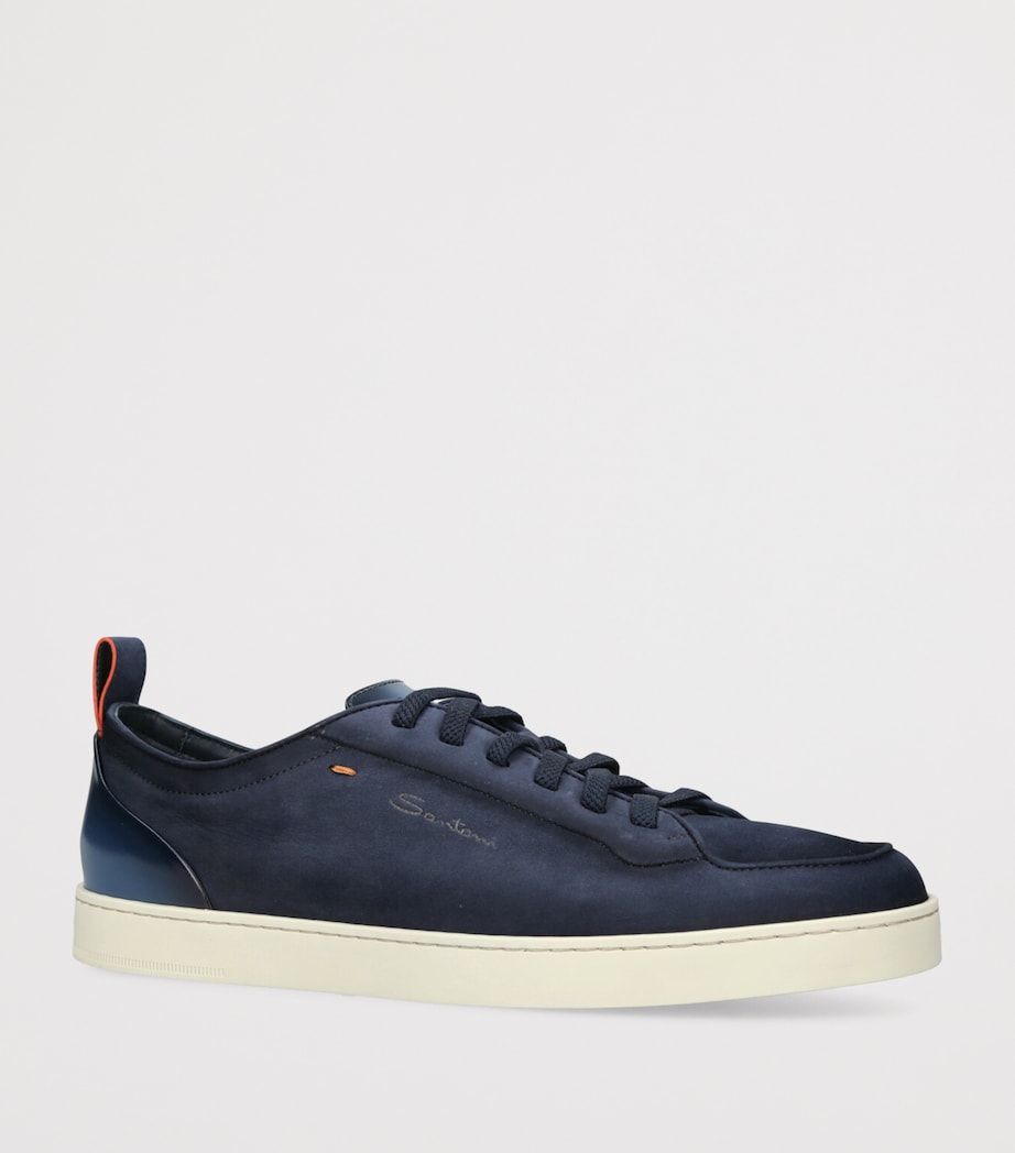 Nubuck Leather Sneakers NAVY Image 3