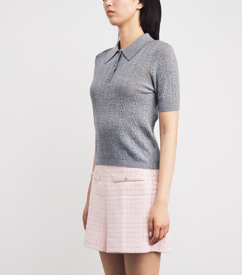 Wool Polo Sweater GREY Image 4