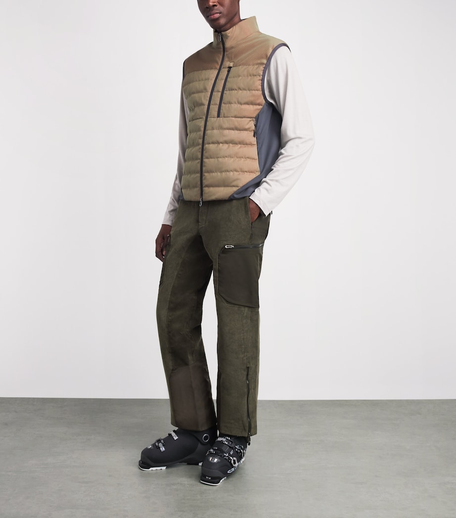 Sease Mens Corduroy Trace 2.0 Ski Trousers Bronze Olive Image 2