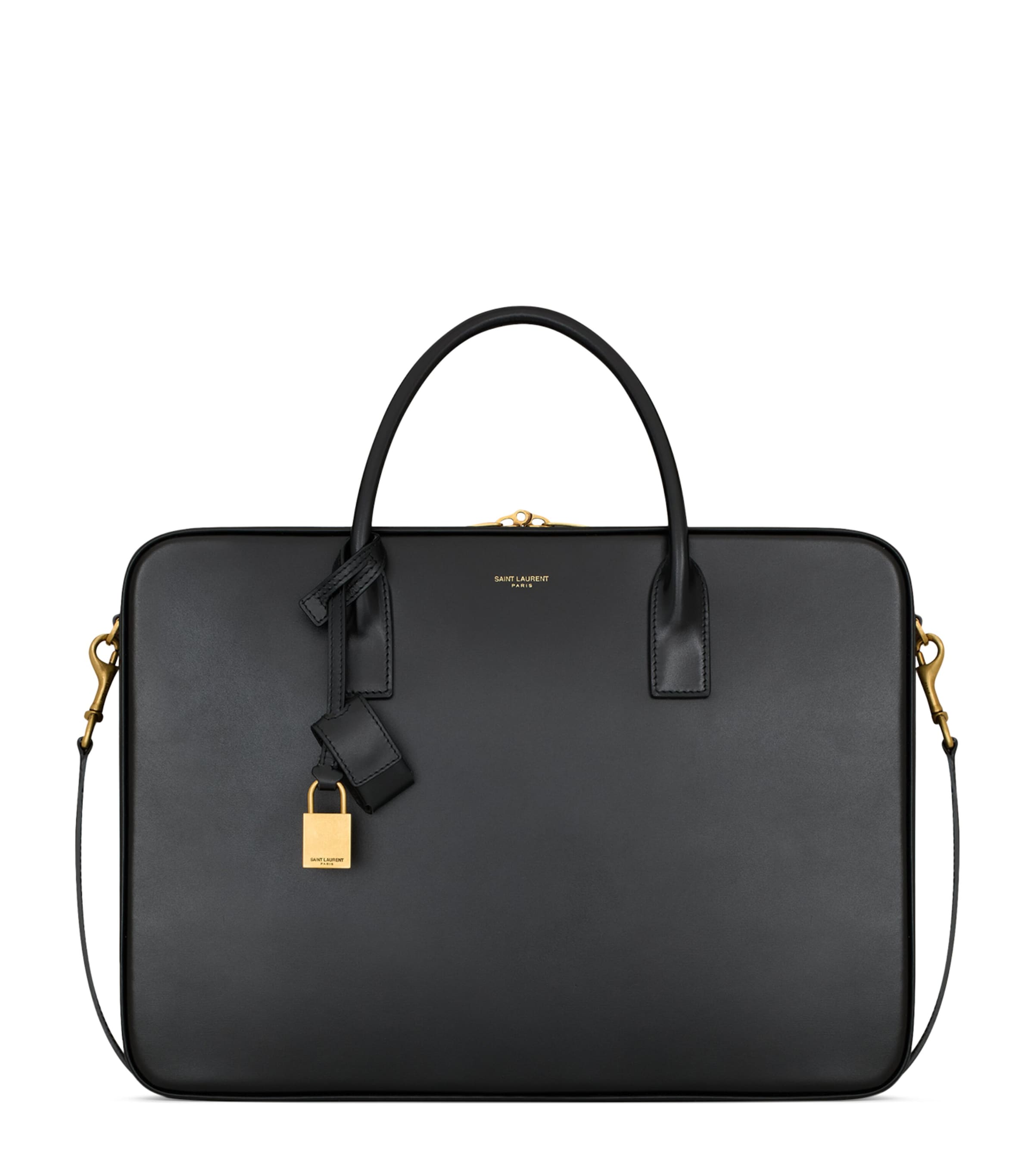 Saint Laurent Large Sac De Jour Bauletto Messenger Bag In Black