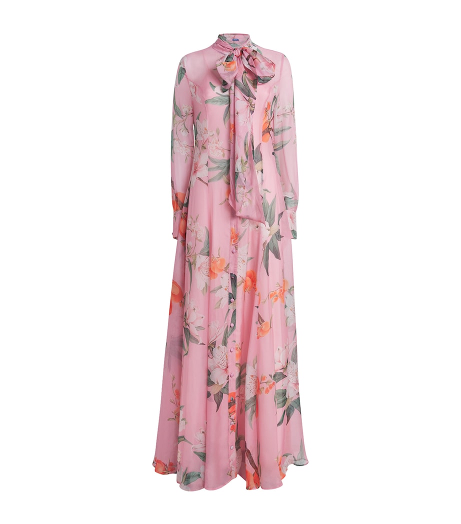 Chiffon Floral Lilith Maxi Dress LAVISH PRINT IN PINK Image 1