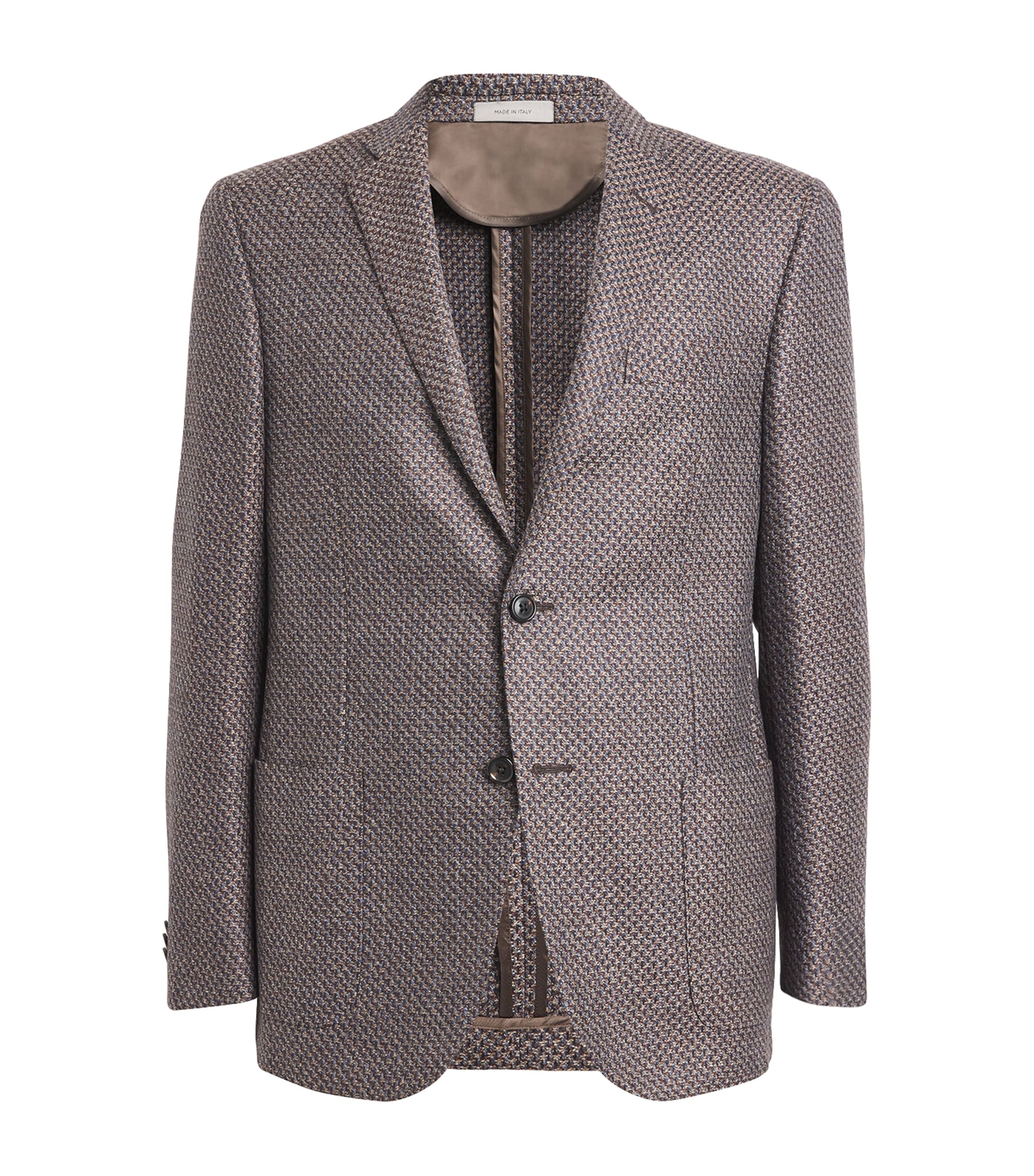 Corneliani Virgin Wool Blazer In Brown