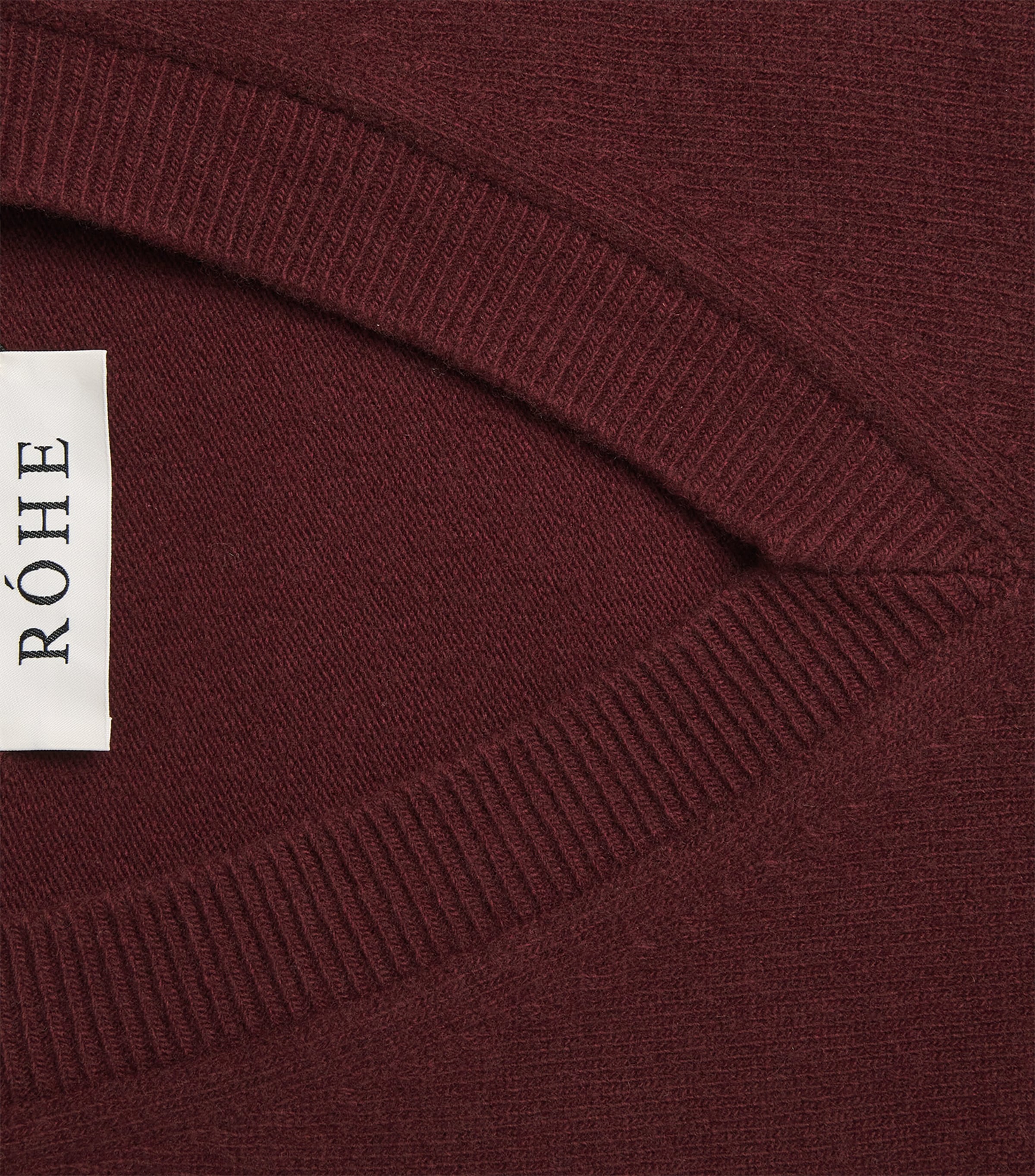 Wool V-Neck Sweater BURGUNDY-606 Image 5