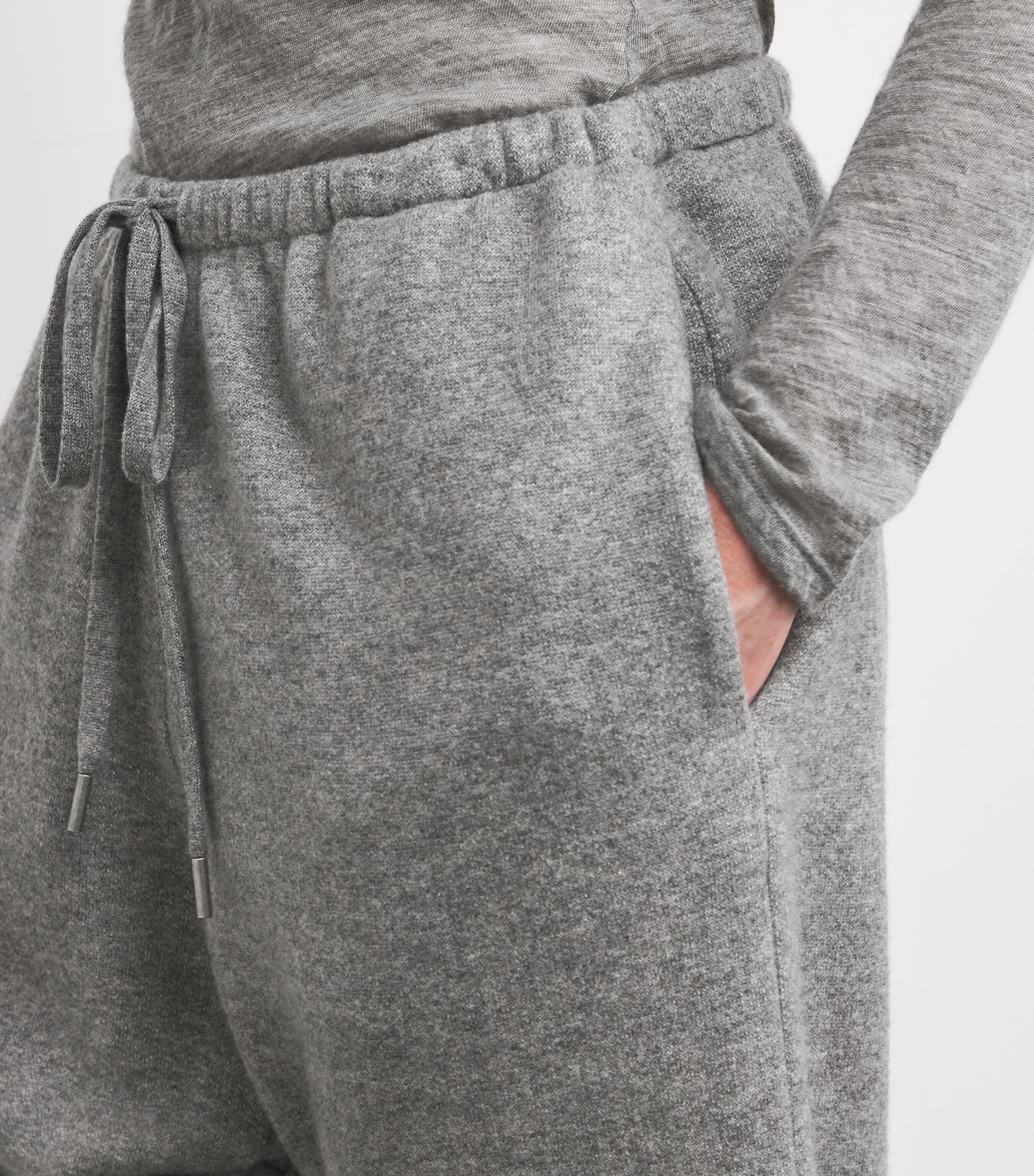 Cashmere-Cotton Teo Sweatpants GREY MELANGE Image 5