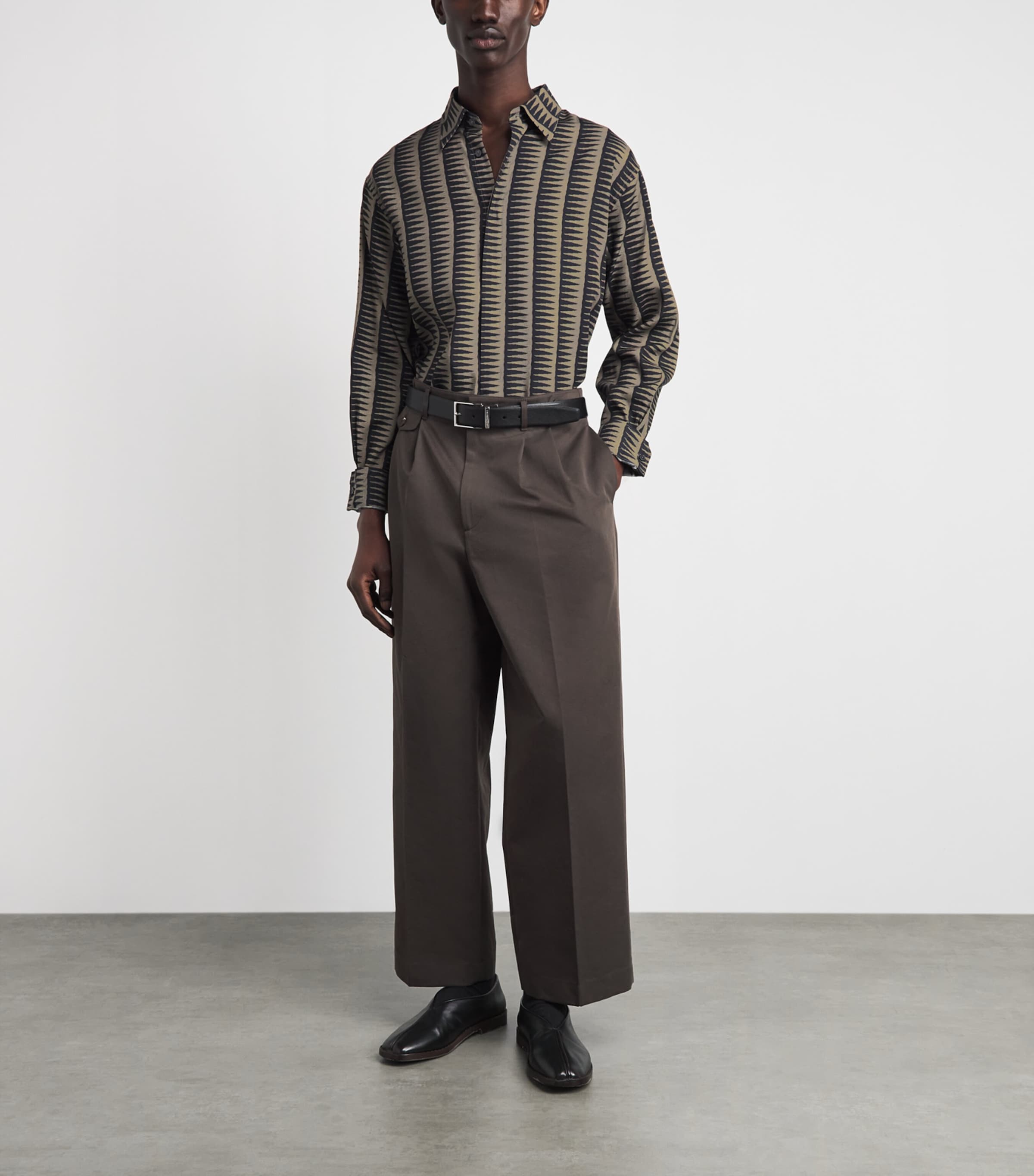 Emporio Armani Mens Printed Long-Sleeve Shirt Image 2