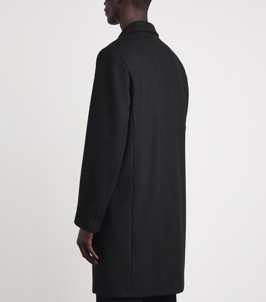 Sandro Paris Mens Wool-Blend Coat Black Image 5