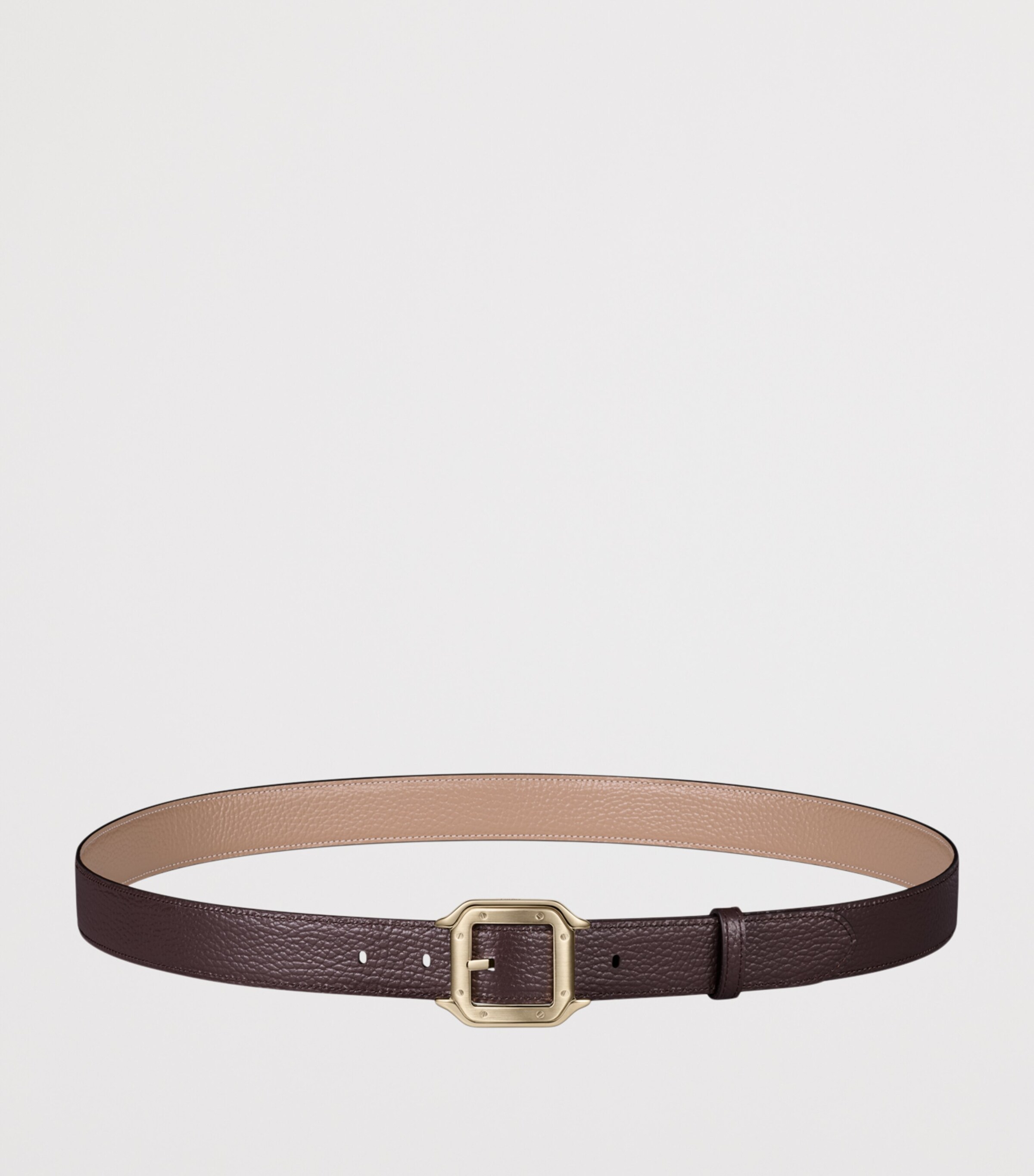 Cartier Leather Reversible Santos de Cartier Belt Latte/ebony Image 2