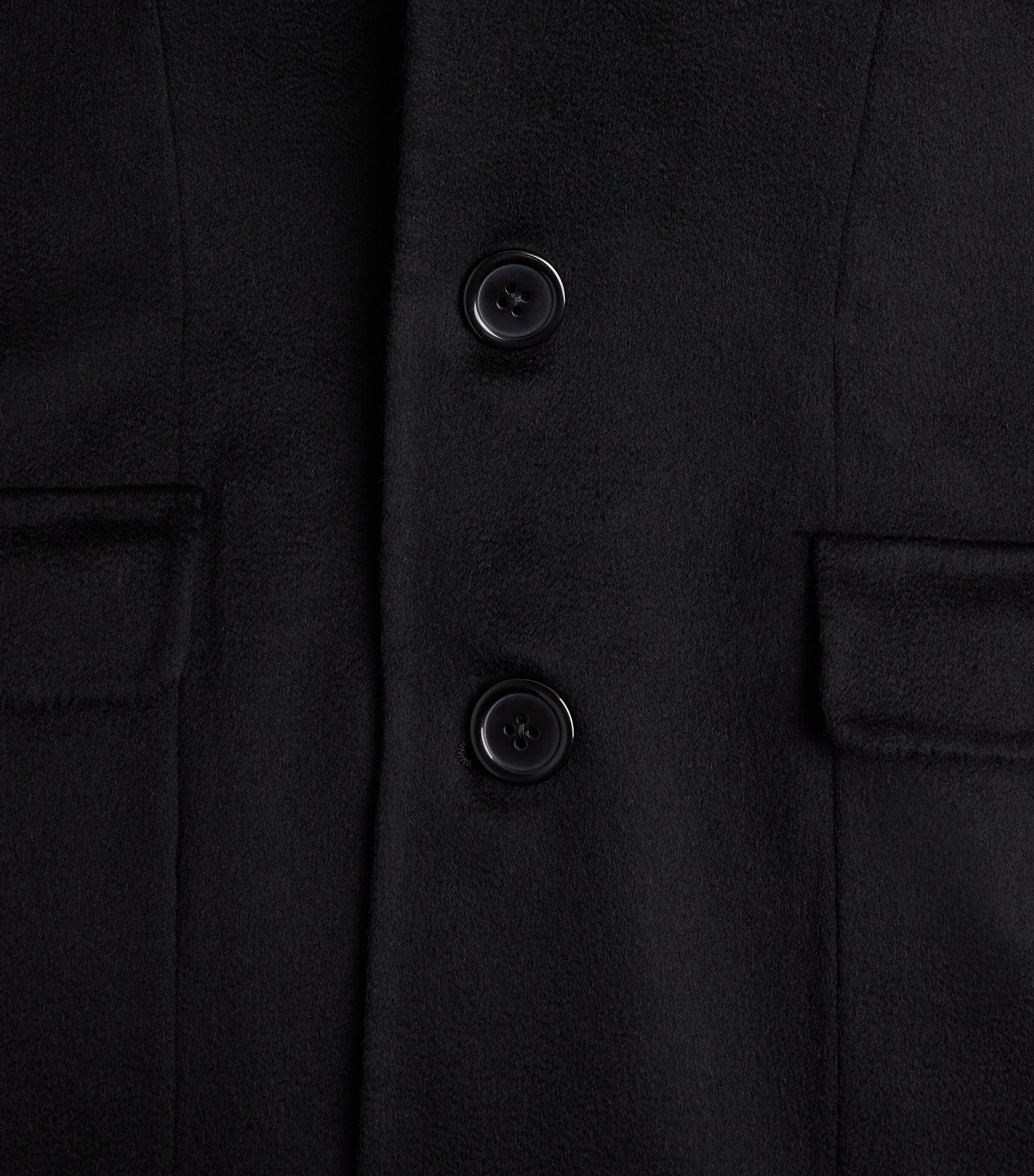 Alan Scott Mens Cashmere-Blend Double-Face Coat Black Image 6