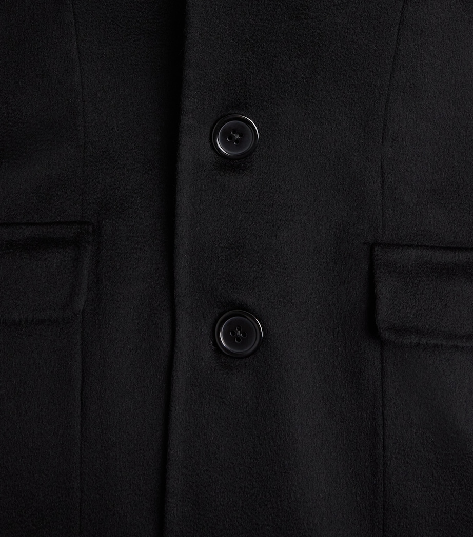 Alan Scott Mens Cashmere-Blend Double-Face Coat Black Image 6