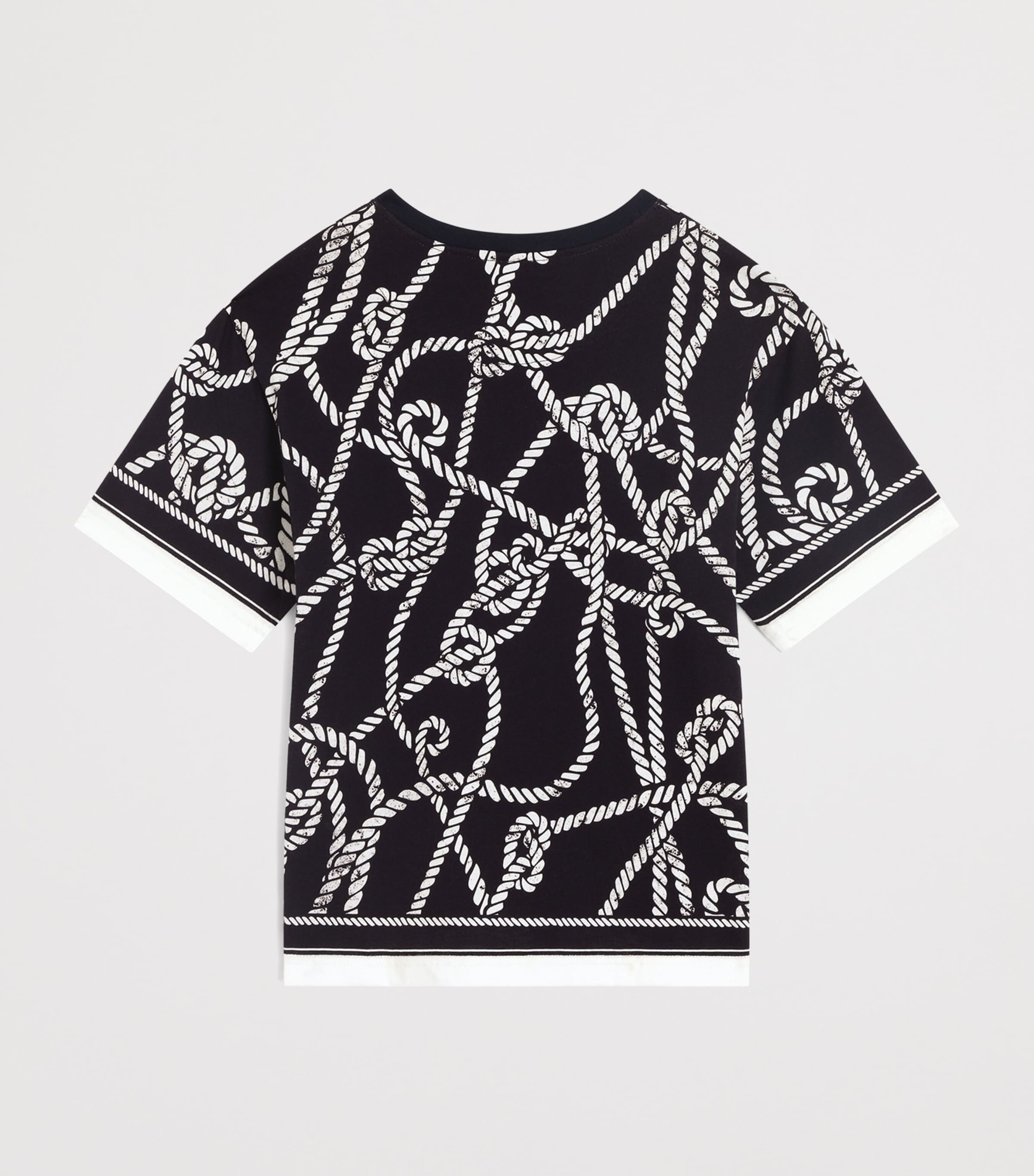 Dolce&Gabbana Kids Cotton Rope Print T-Shirt (8-14 Years) Corde F.blu Image 2