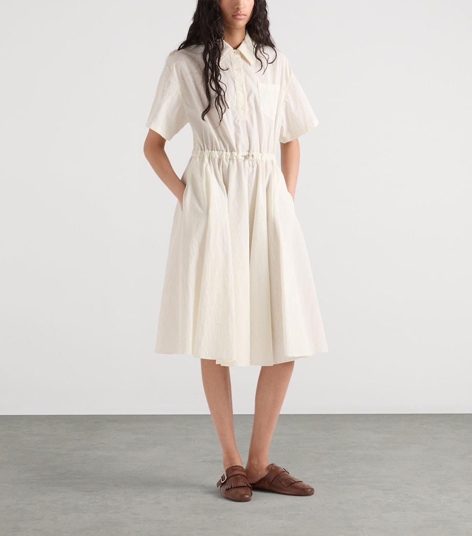 Prada Womens Cotton-Blend Technical Midi Dress Image 2