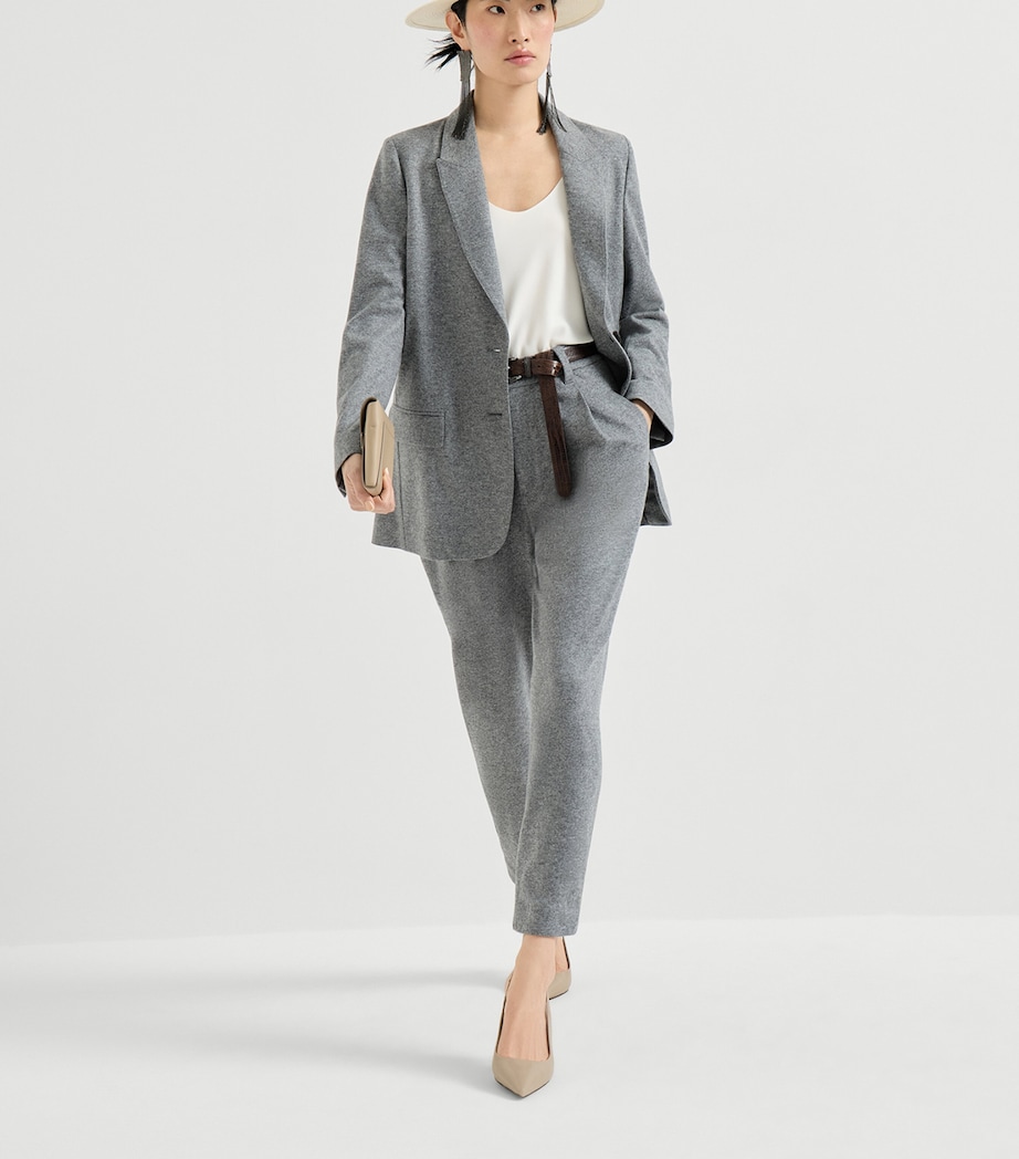 Brunello Cucinelli Womens Cashmere Deconstructed Blazer Image 2
