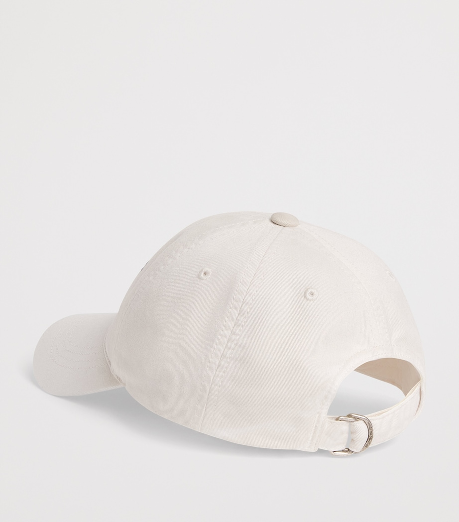 Acne Studios Cotton Logo Cap Dusty White Image 3