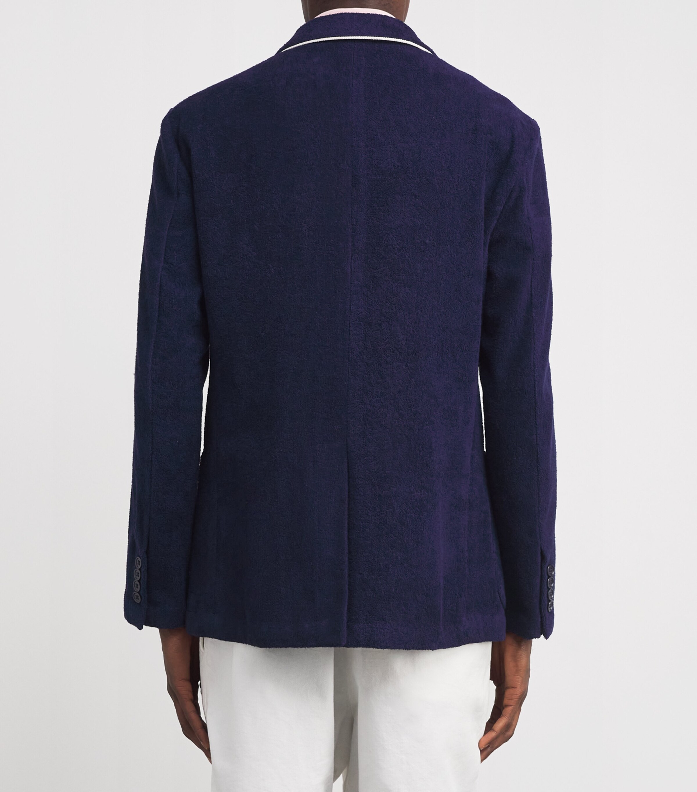 Ralph Lauren Purple Label Mens Cotton Crest Blazer Classic Chairman Nav Image 4