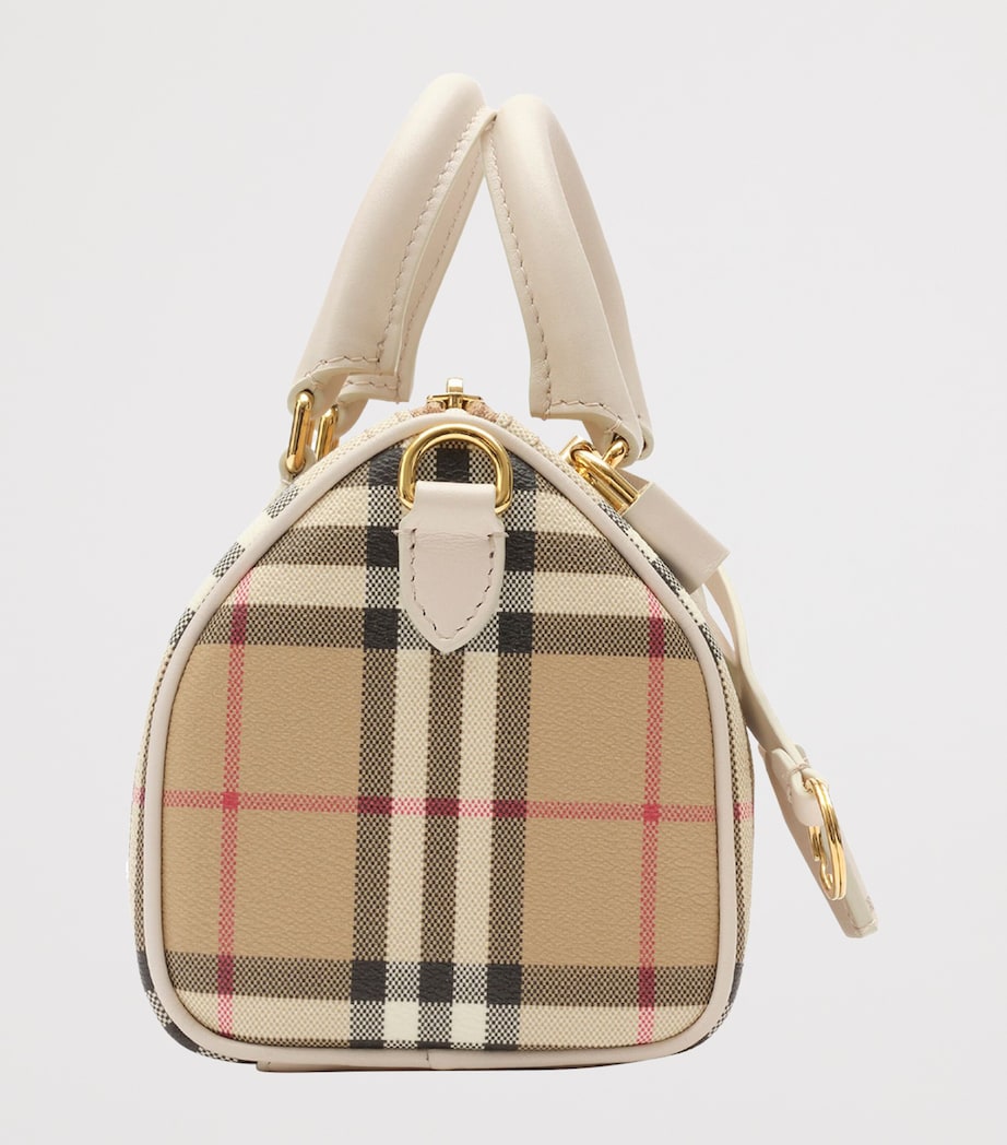 Burberry Mini Cotton Check Bowling Bag Vntg Chk/soap Image 3