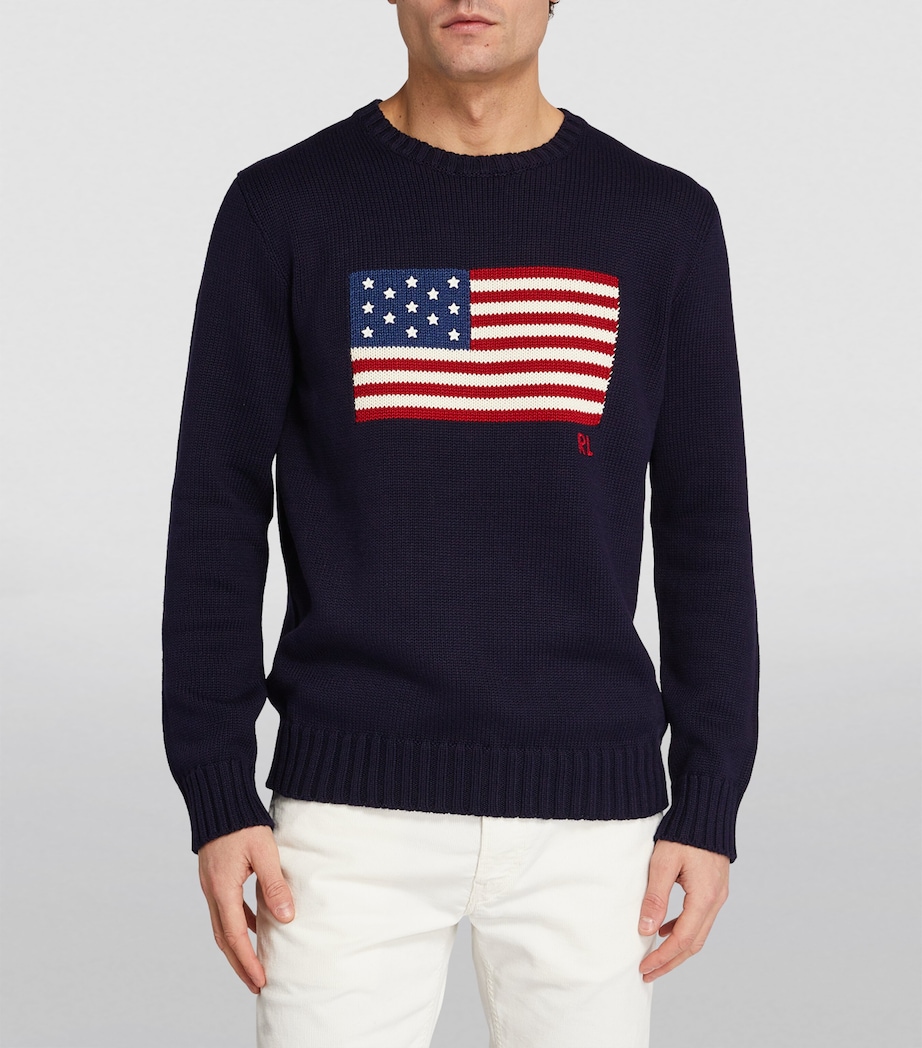 American Flag Sweater BLUE Image 3
