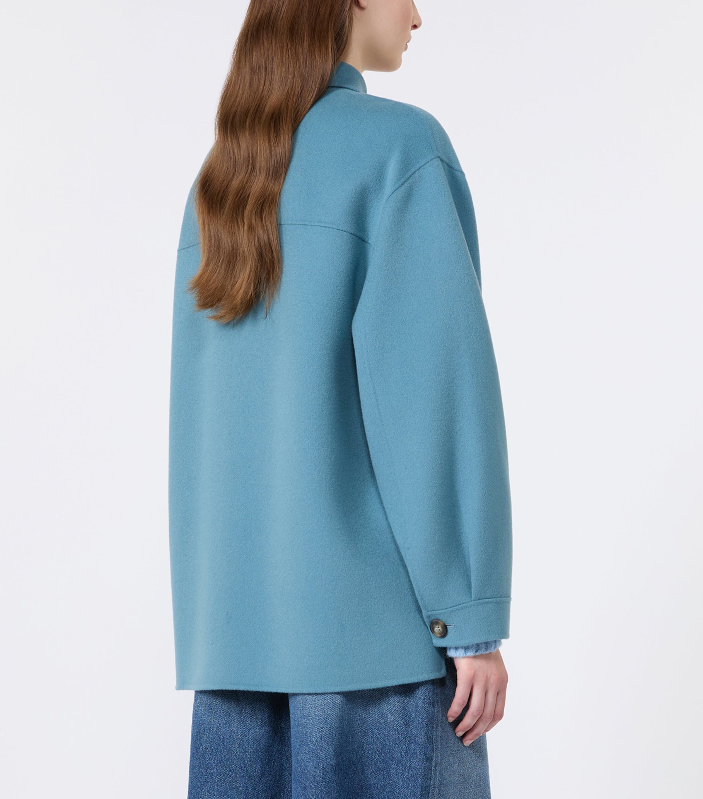 Weekend Max Mara Wool-blend Short Coat In Turquoise