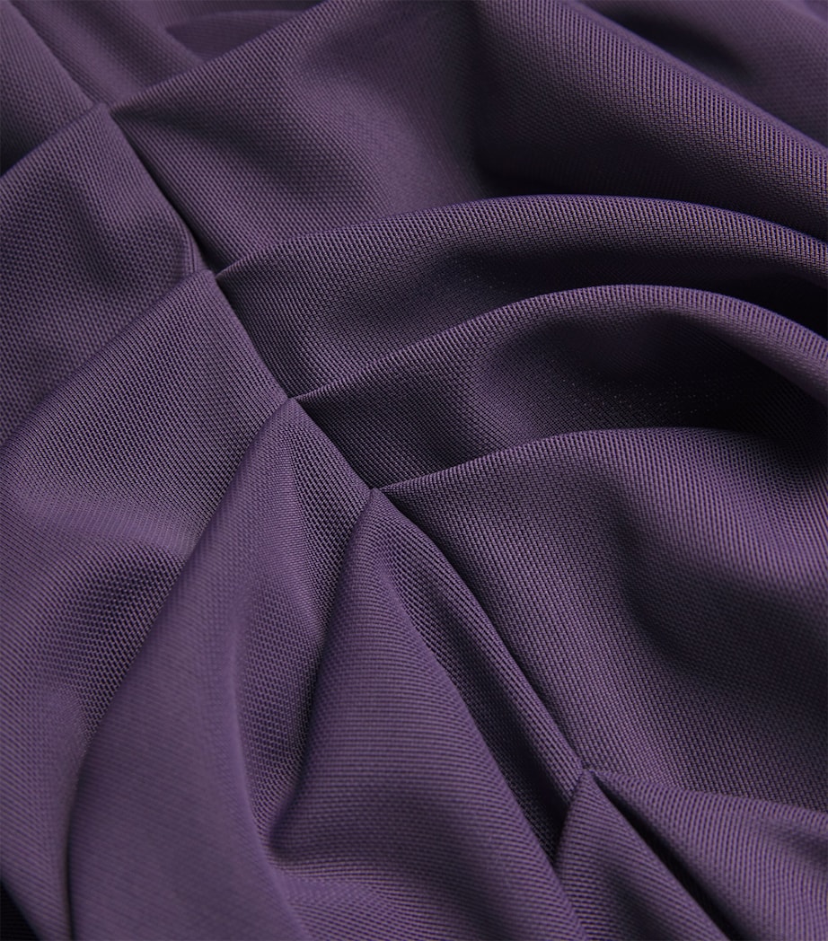 Stretch-Mesh Maxi Dress GRAPE Image 5