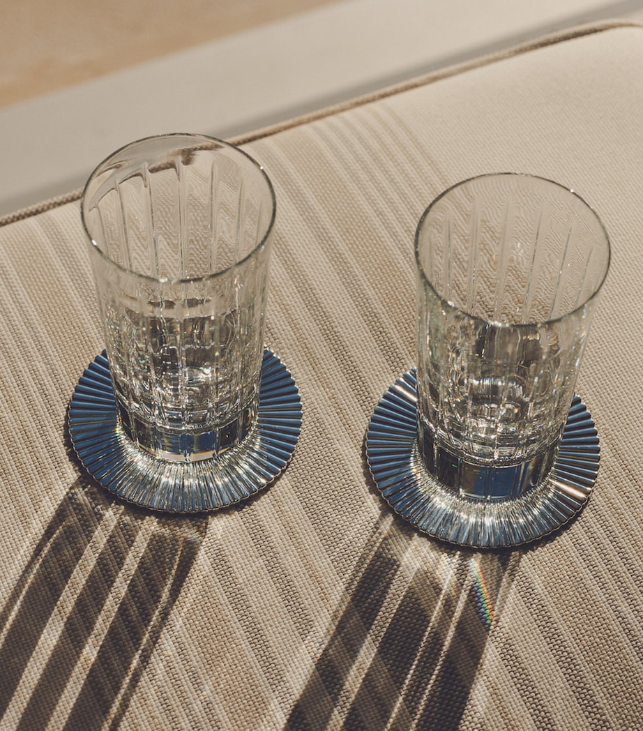 Christofle Set of 2 Silver-Plated Palmettes Coasters Silver Image 2