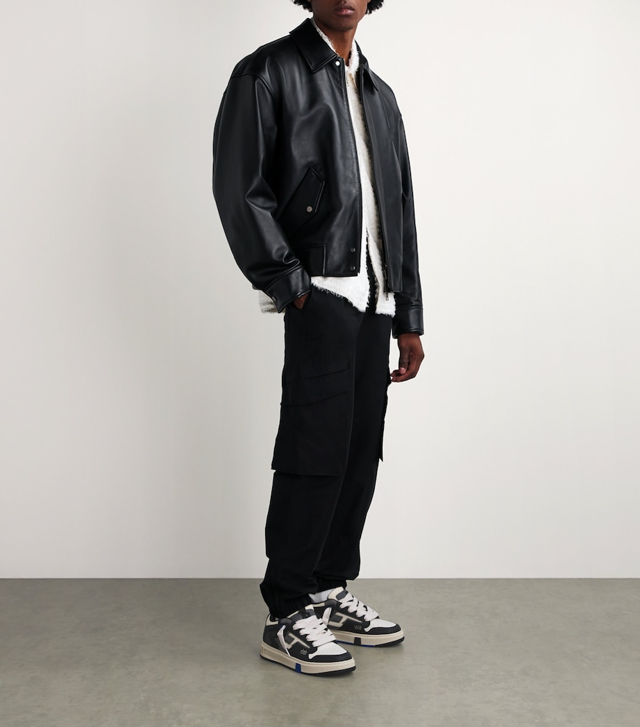 Leather Reptor Low-Top Sneakers BLACK/VINTAGE WHITE Image 2