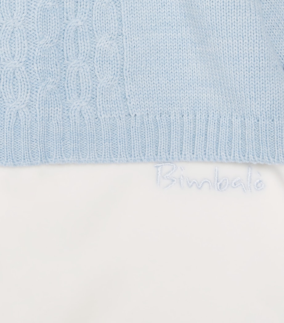 Bimbalo Knitted All-In-One (1-24 Months) Pale Blue Image 2