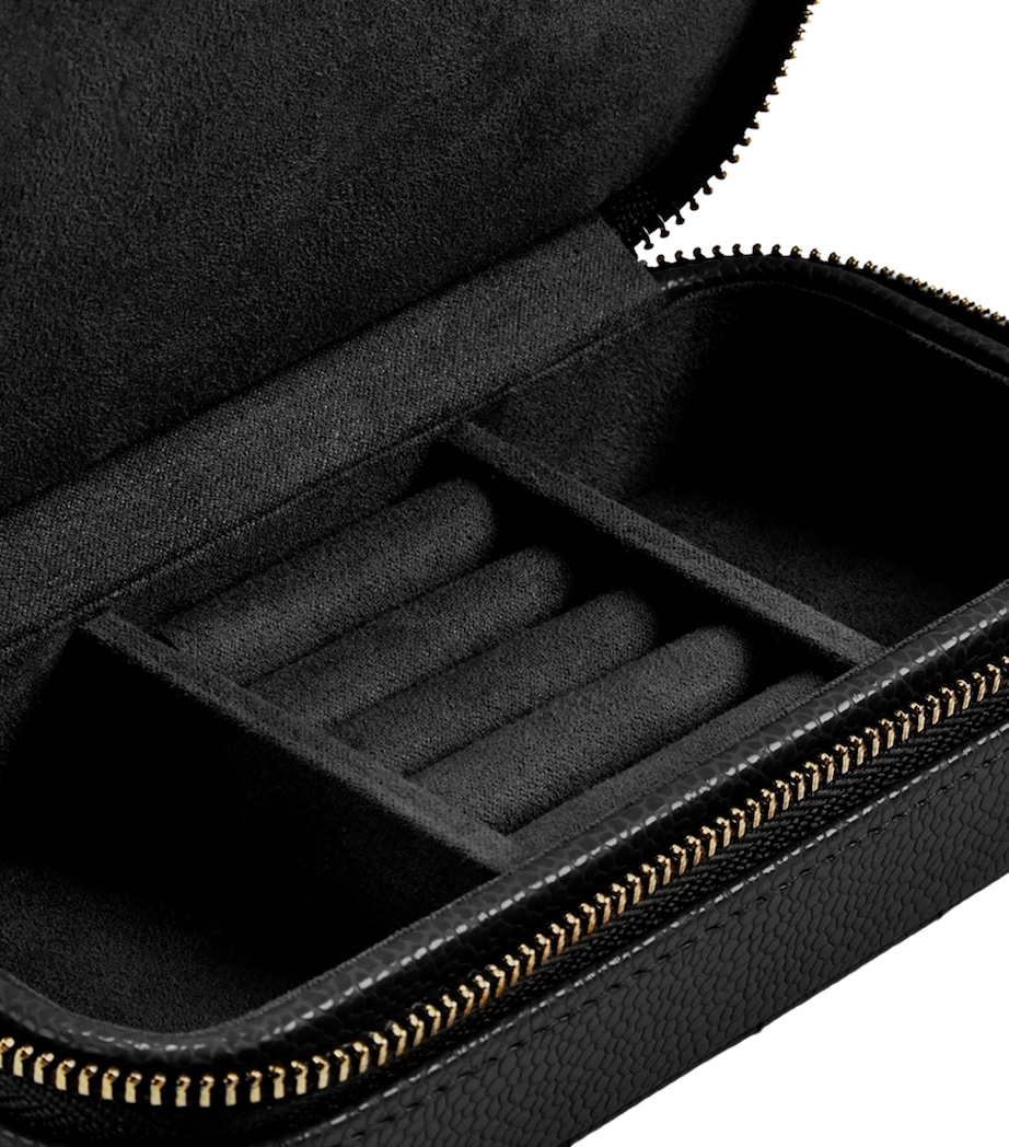 WOLF Medium Lauren Jewellery Box Black Image 8