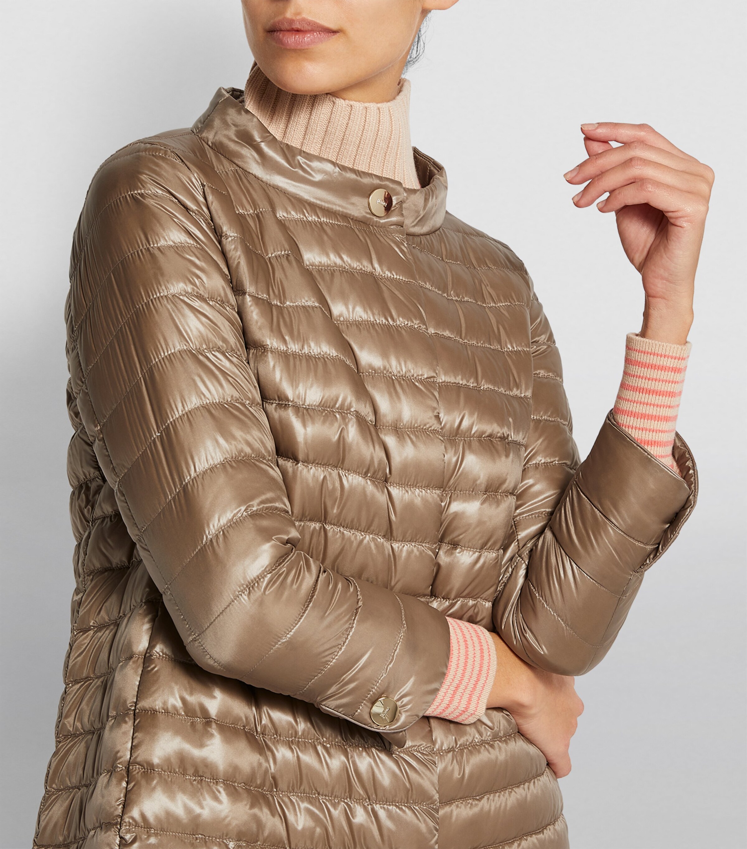 Herno Grey Quilted Rossella Coat | Harrods US
