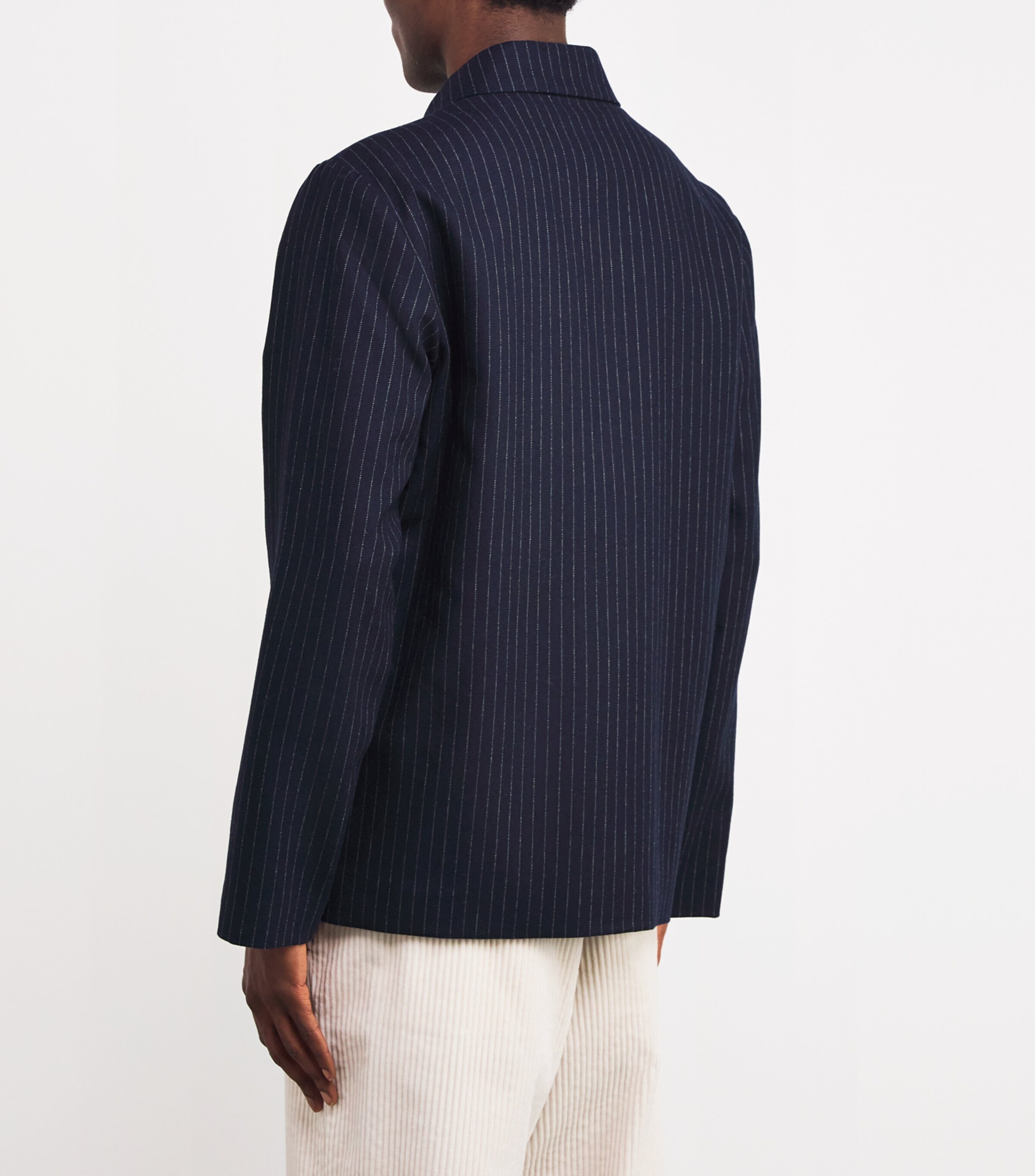 Wool-Blend Striped Jacket IAK DARK NAVY Image 4