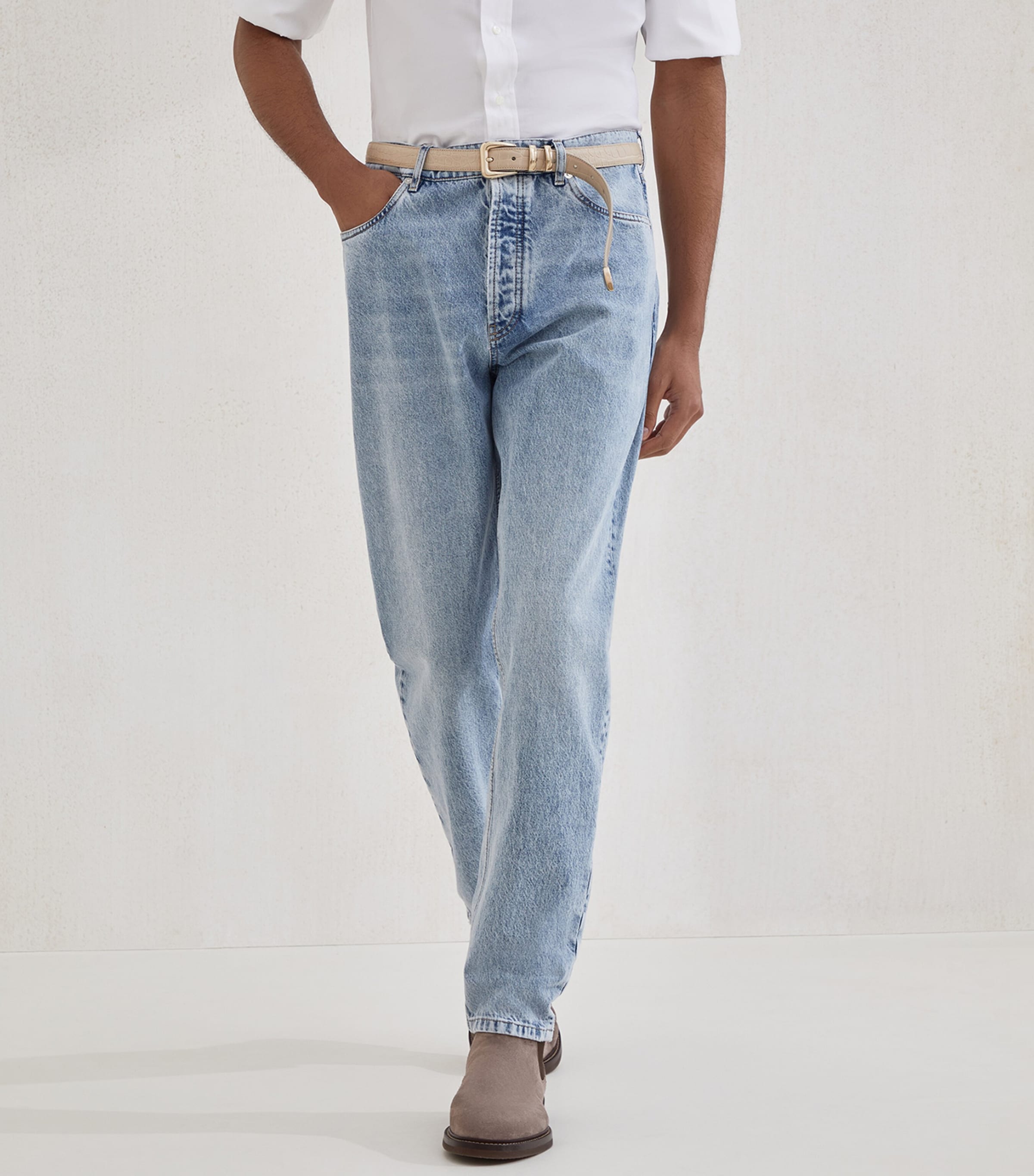 Brunello Cucinelli Mens Iconic Straight-Fit Jeans Image 2