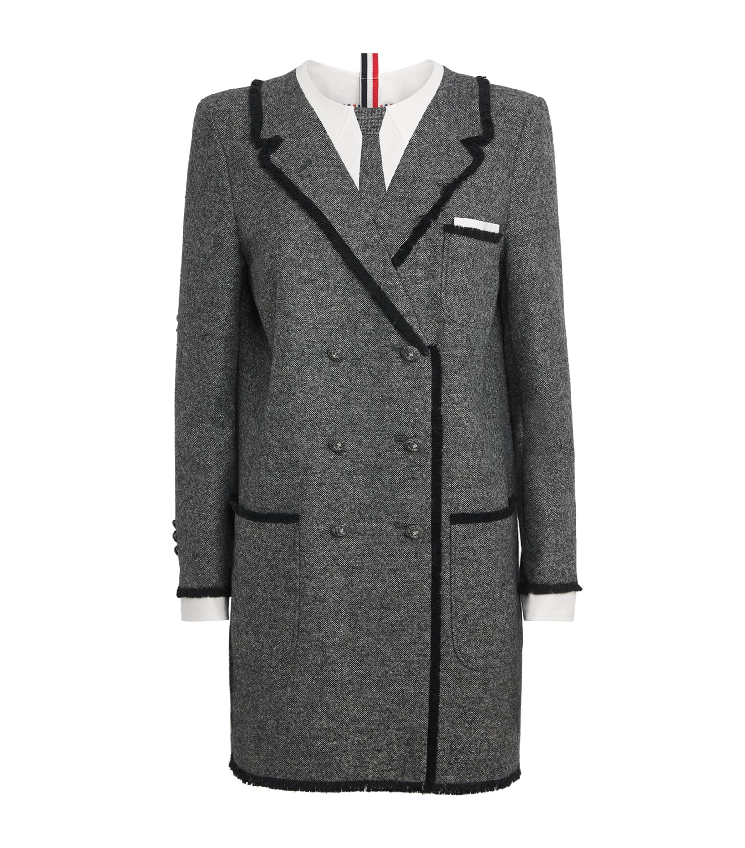 Thom Browne Wool Trompe-l'oeil Dress In Gray