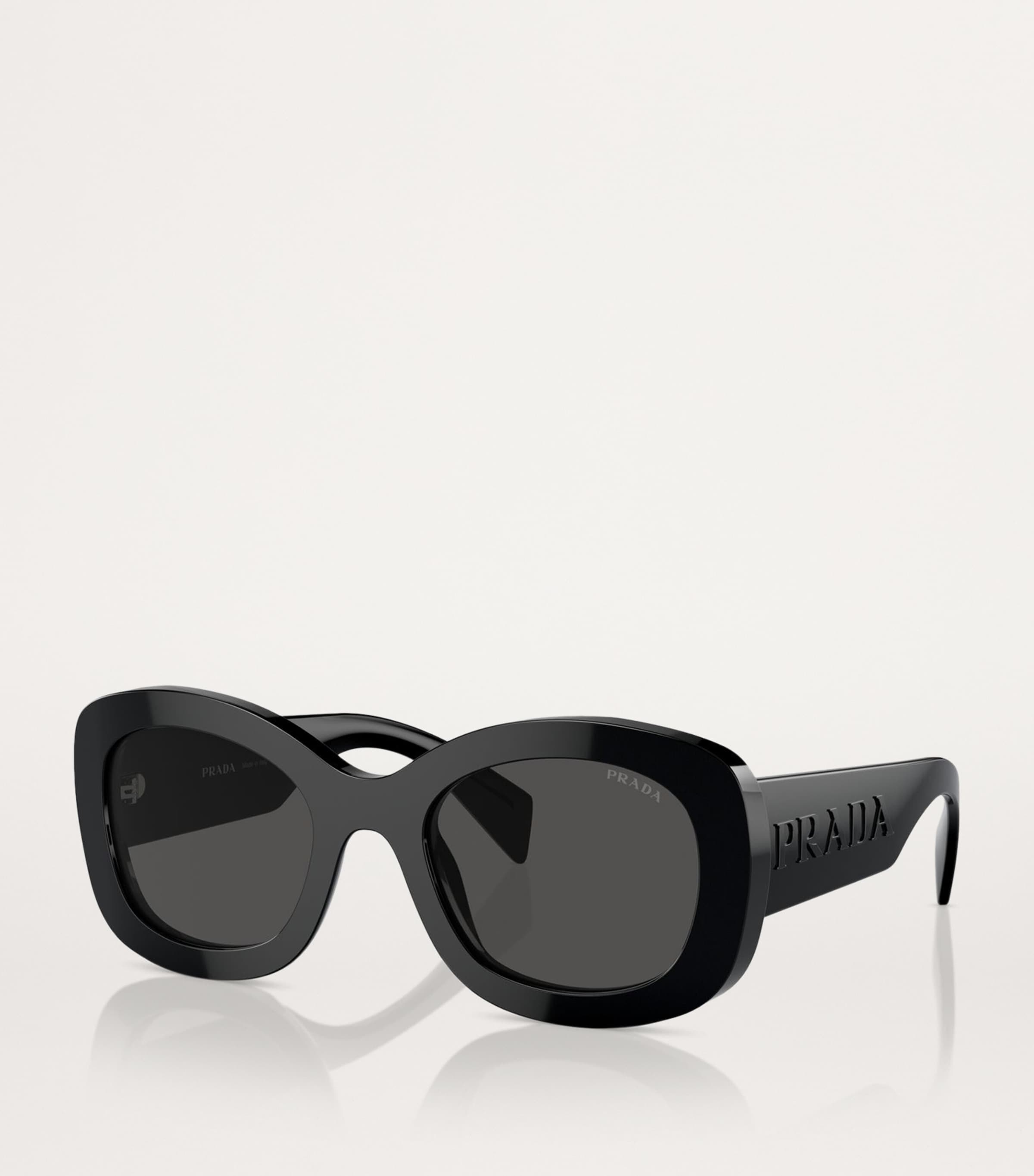 Prada Black Titanium PRA13S Sunglasses | Harrods UK