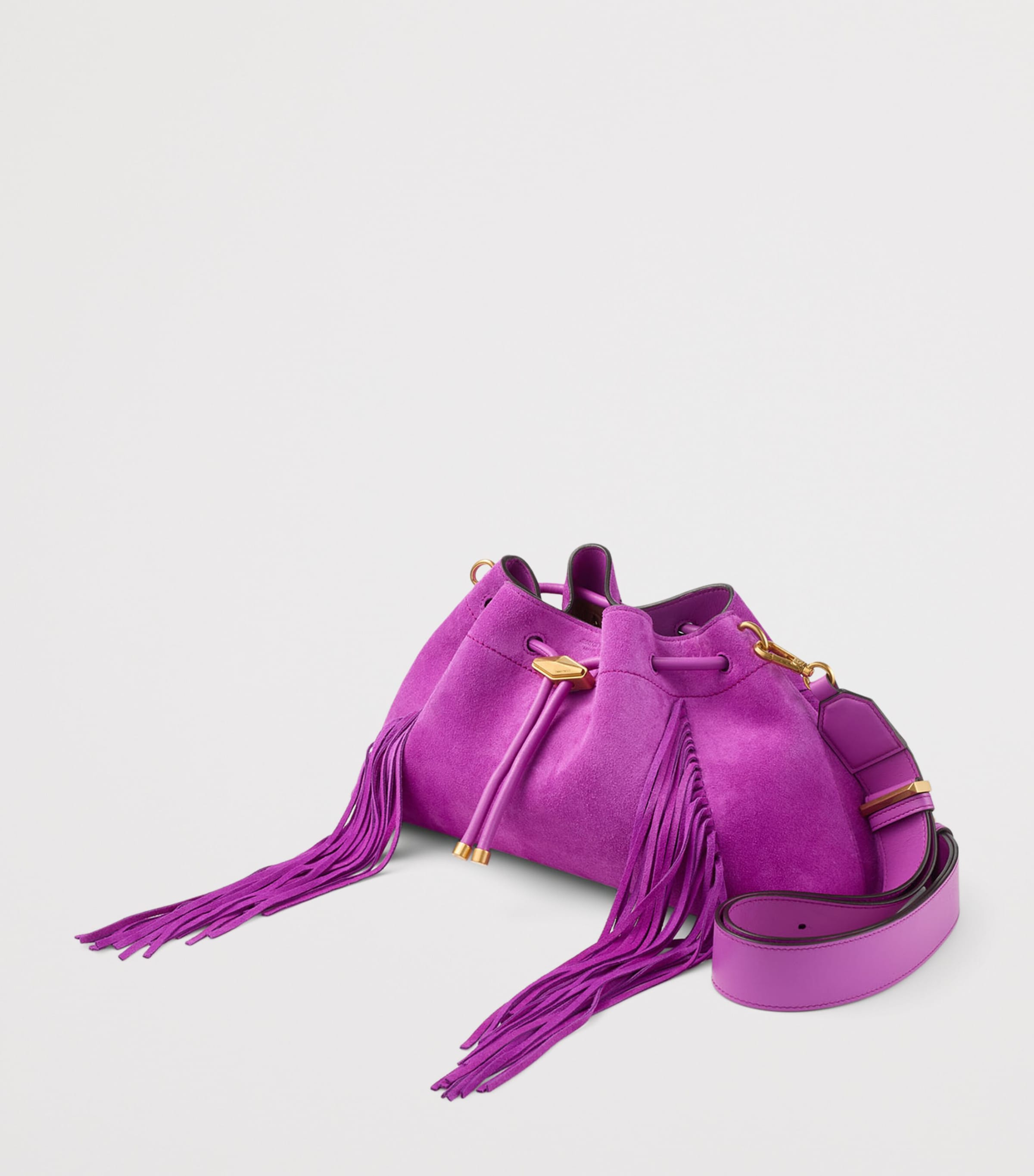 Suede Cinch Shoulder Bag VIOLET ORCHID/VIOLET Image 4