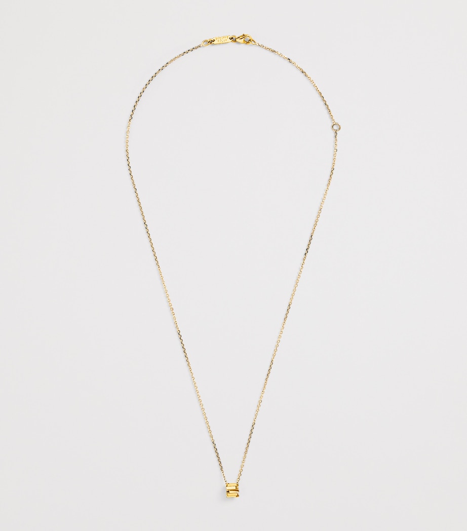 Mini Yellow Gold Infinite Pendant Necklace 18K YG Image 3