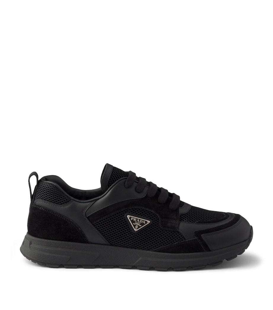 Prada Re-Nylon and Leather Prax Sneakers Black Image 1