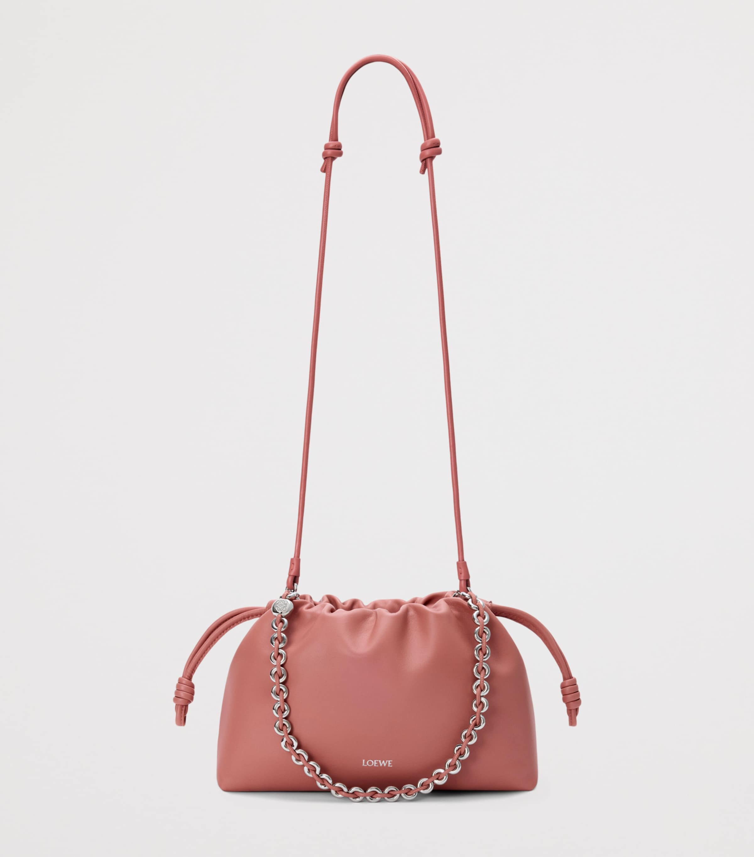 Medium Leather Flamenco Shoulder Bag BLUSH Image 6