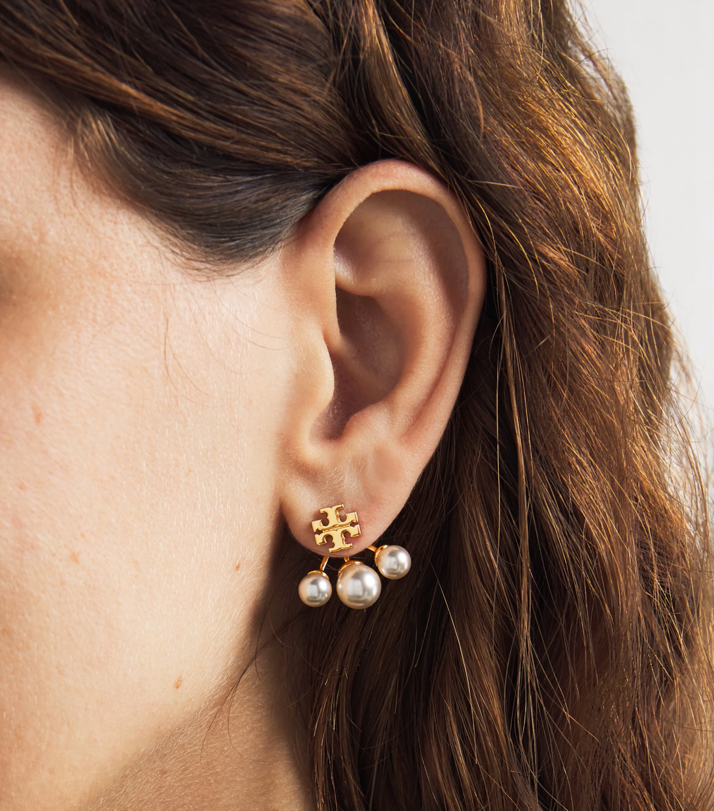 Faux-Pearl Kira Earrings TORY GOLD / CREAM Image 5