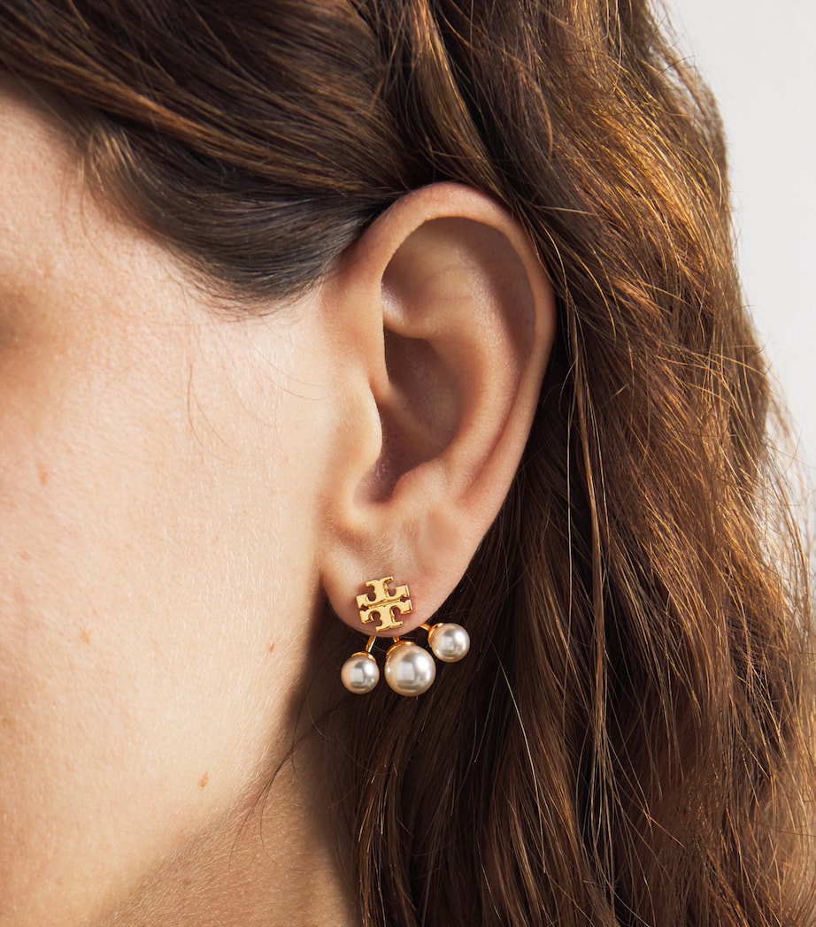 Faux-Pearl Kira Earrings TORY GOLD / CREAM Image 5