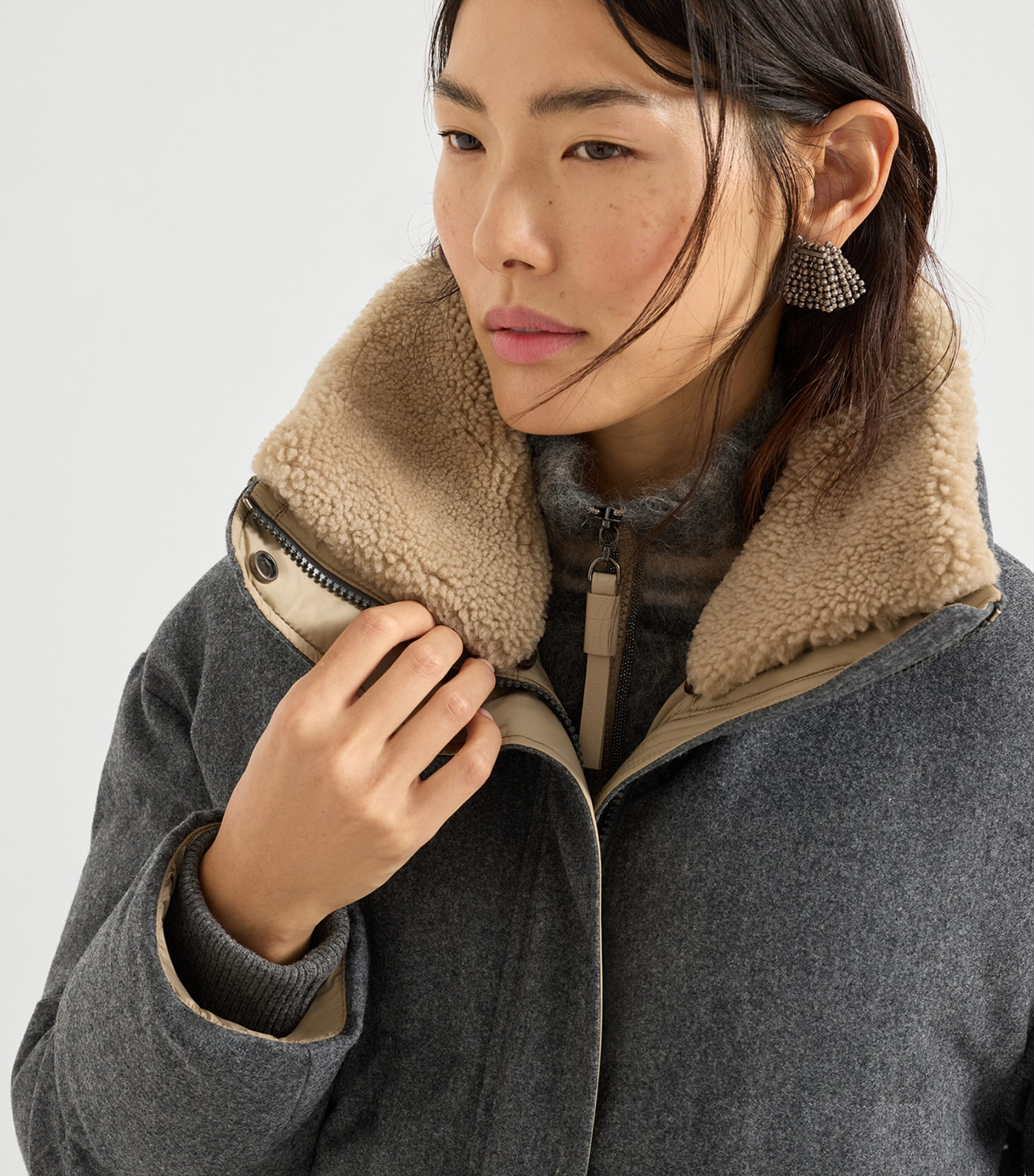 Virgin Wool Down Puffer Coat C004 Image 6