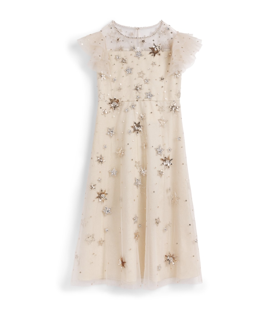 Jenny Packham Kids Tulle Embellished Nara Dress (8-12 Years) Pale Illusion Image 1