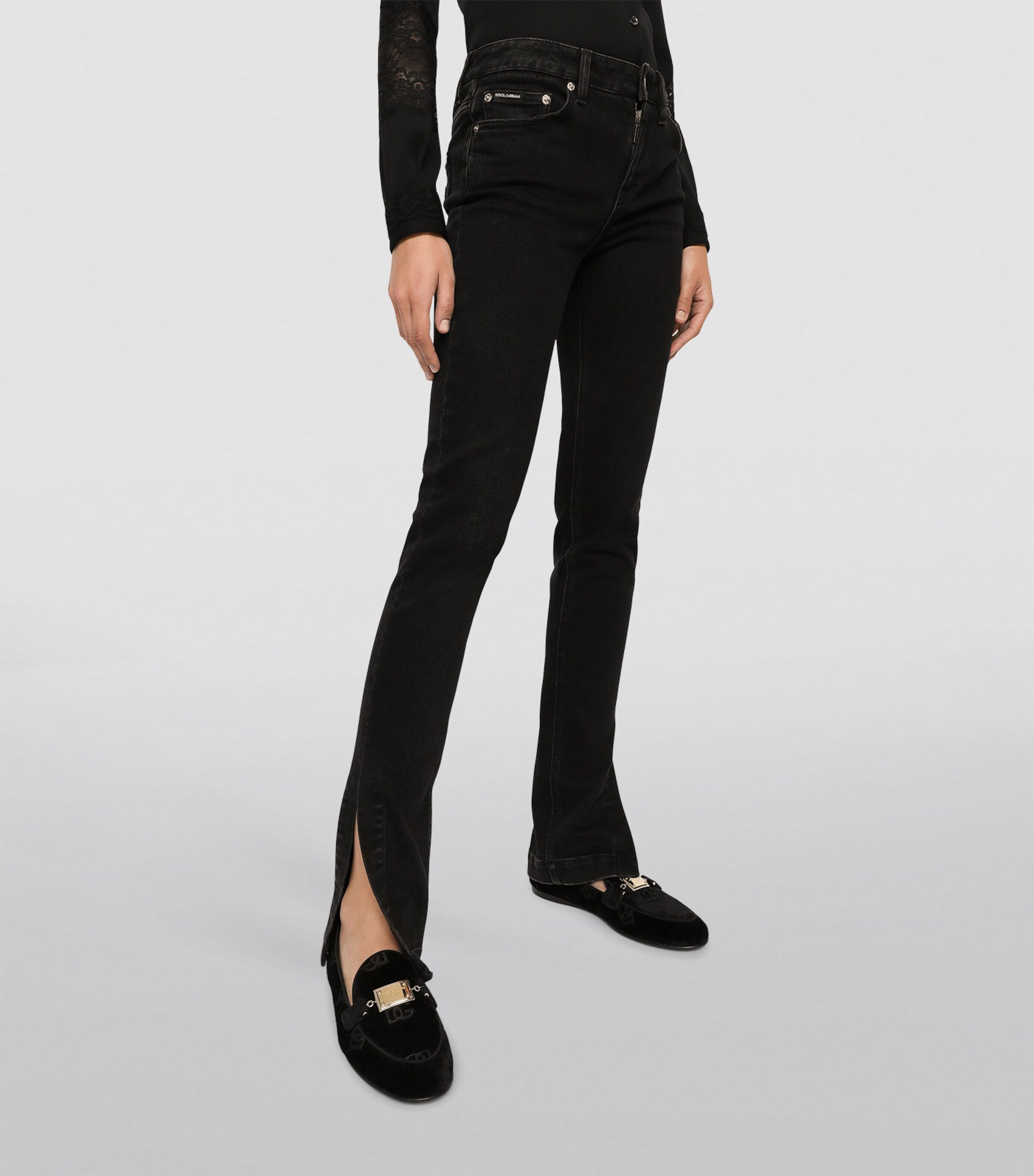 Jeans Dolce & Gabbana Wonder – Femme – Taille 24/30 – Skinny Extra-slim Bleu Délavé
