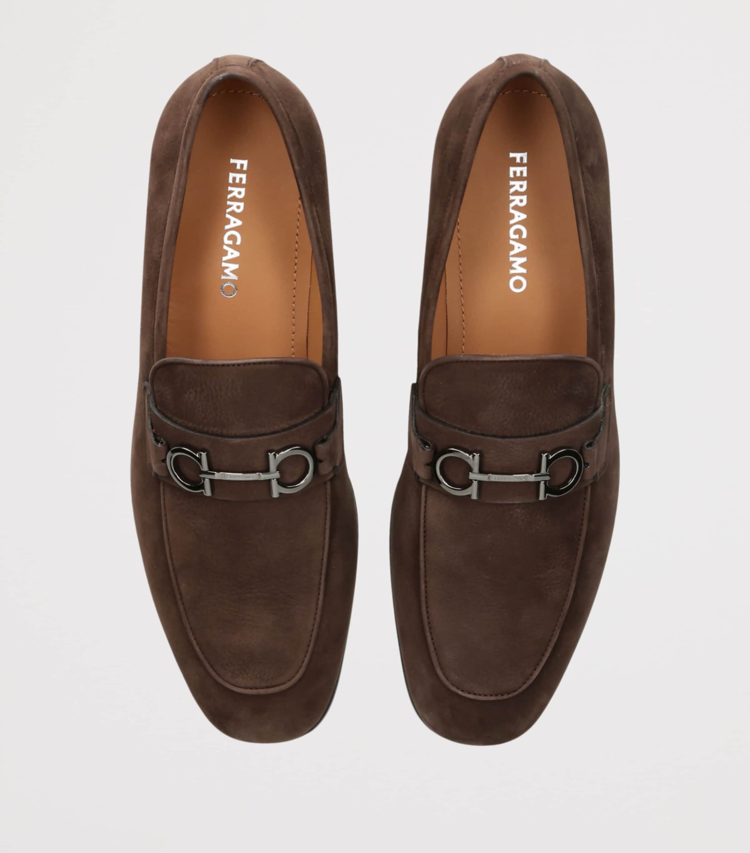 Salvatore Ferragamo Brown Suede Balty Loafers | Harrods UK